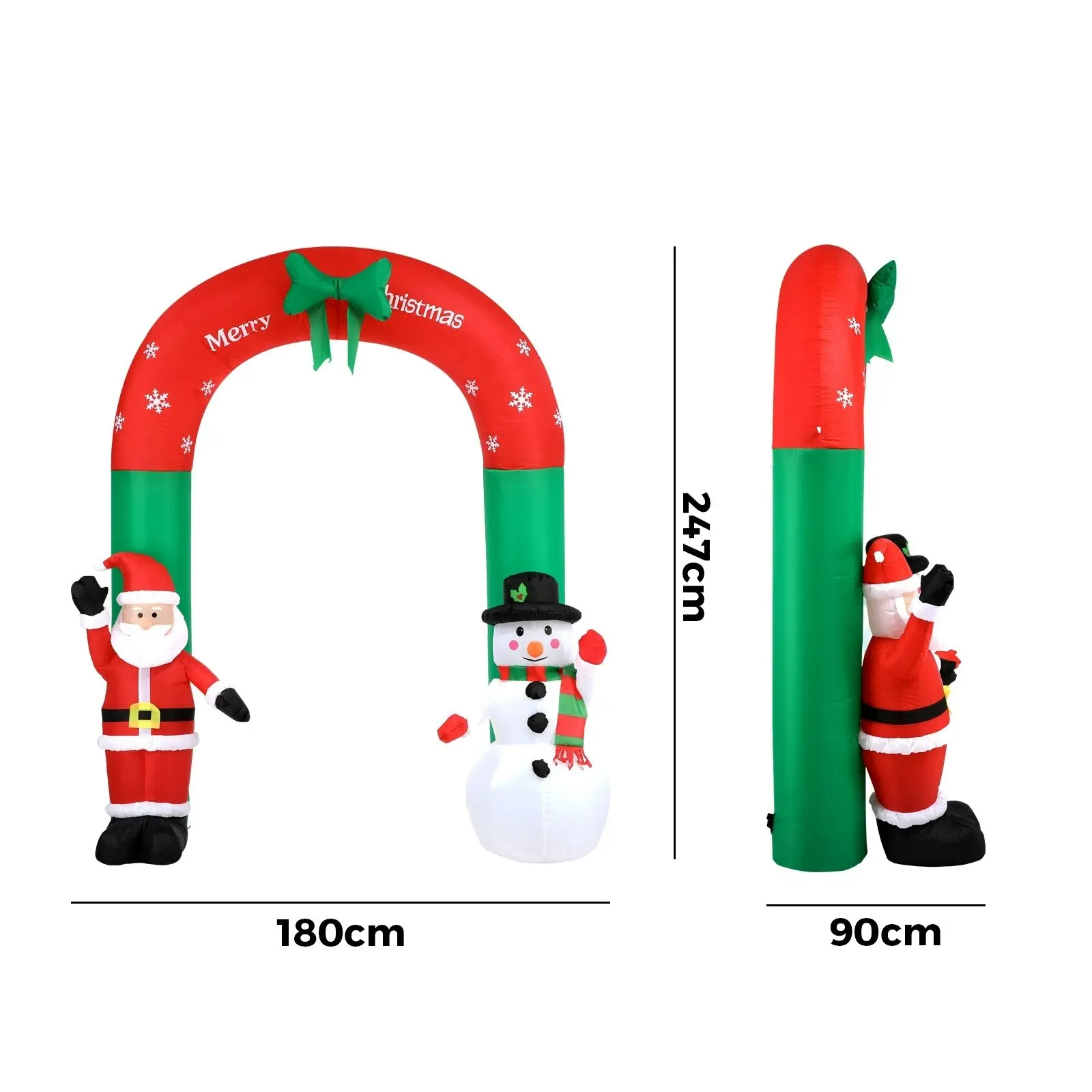 Mazam 2.4M Christmas Inflatable Archway Xmas LED Lights Outdoor Decoration