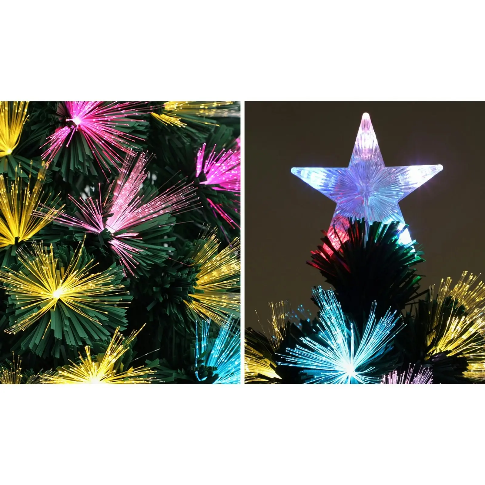 Mazam Christmas Tree 1.8M 6FT LED Xmas trees Optic Fibre  Multi Colour 230 Tips