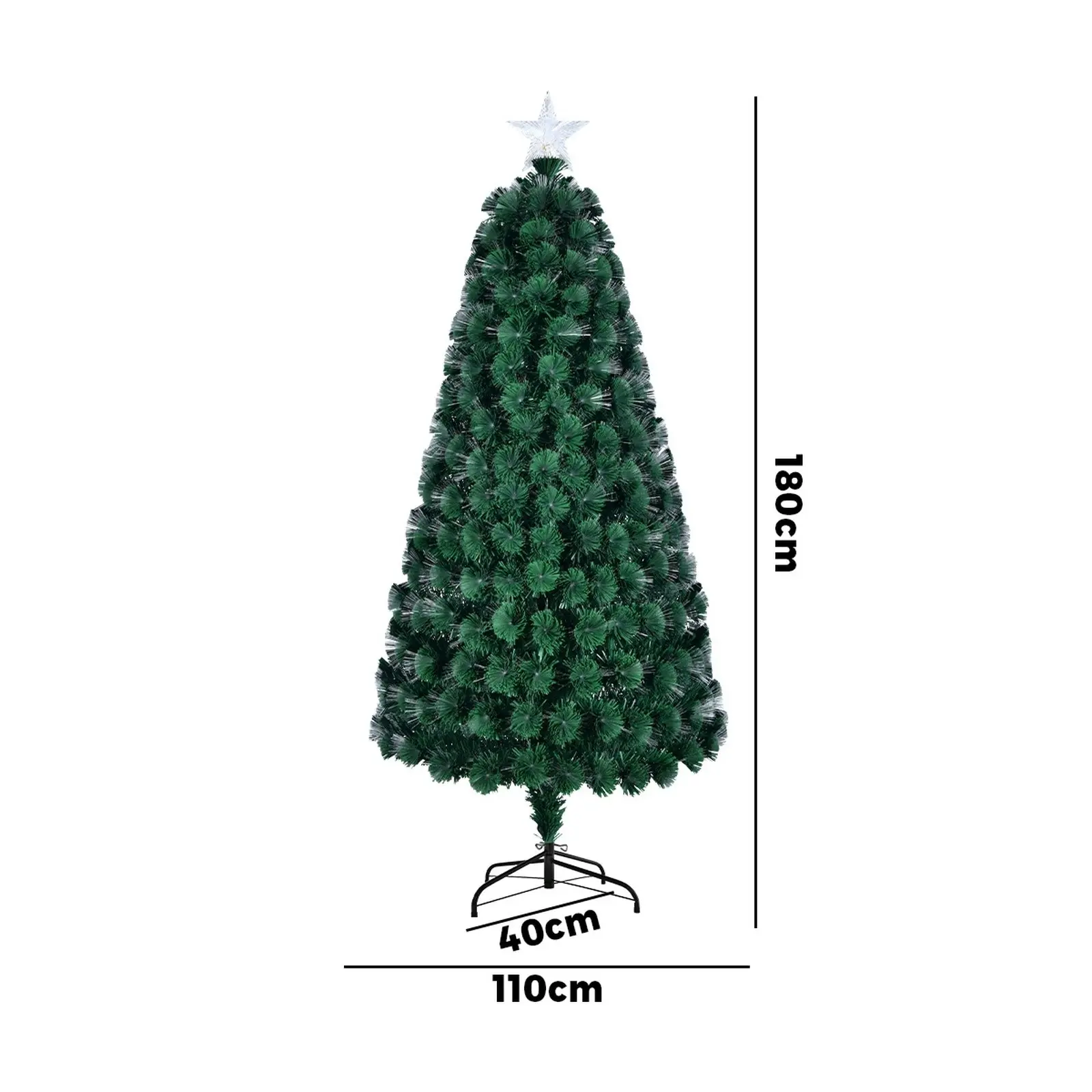 Mazam Christmas Tree 1.8M 6FT LED Xmas trees Optic Fibre  Multi Colour 230 Tips