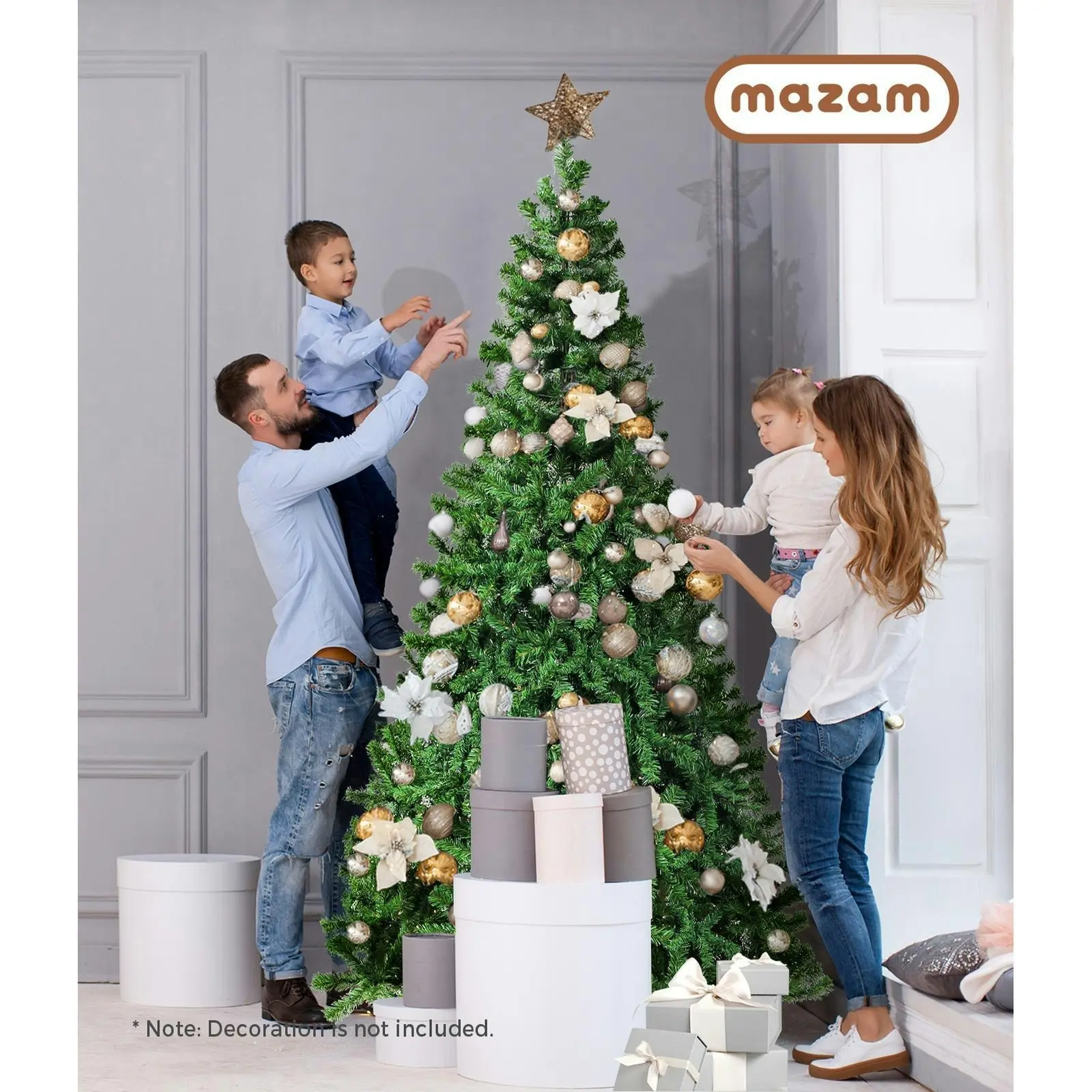 Mazam 2PCS Christmas Tree 1.8M 6FT Xmas Trees Decorations Green 800 Tips