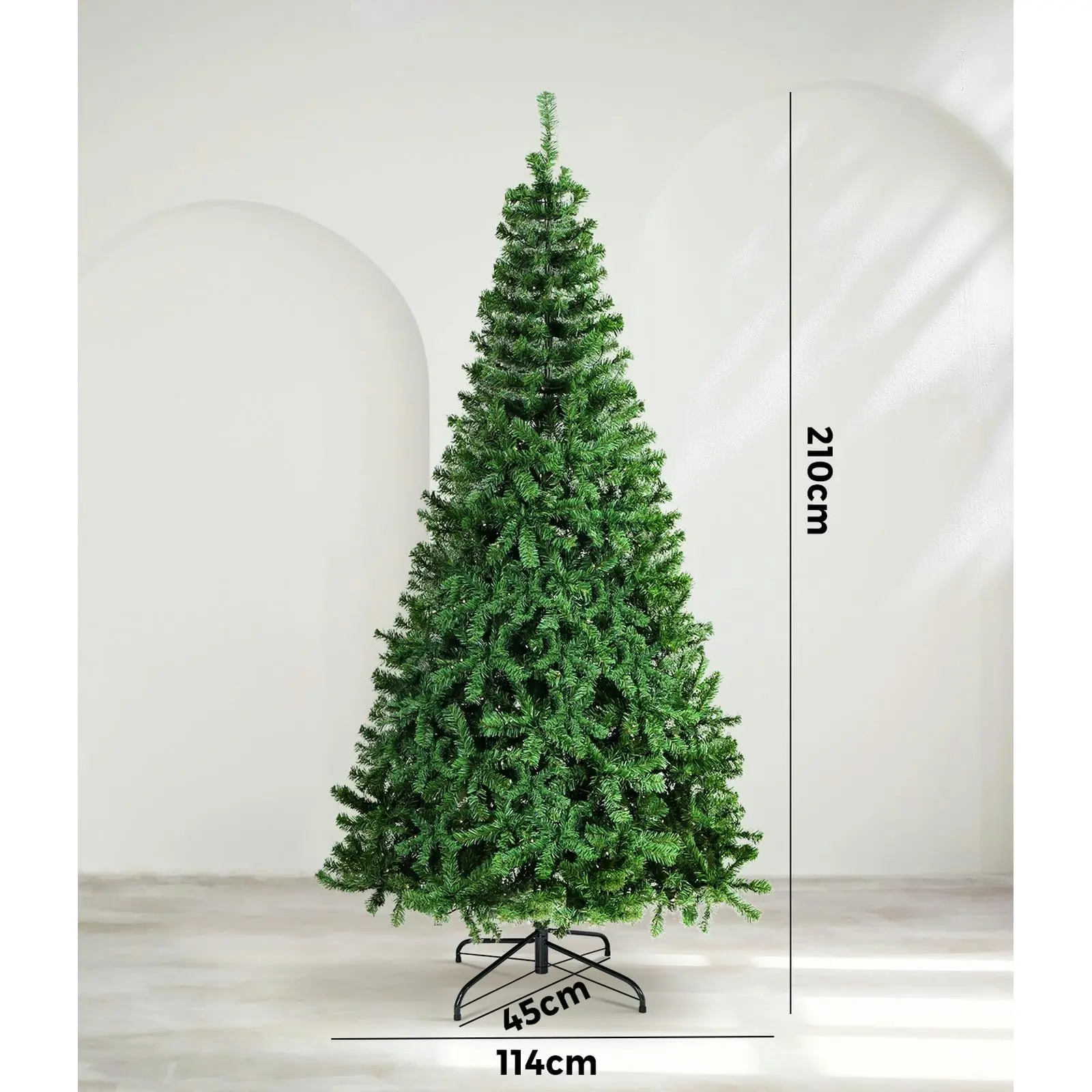 Mazam 2PCS Christmas Tree 2.1M 7FT Xmas Trees Decorations Green 1000 Tips