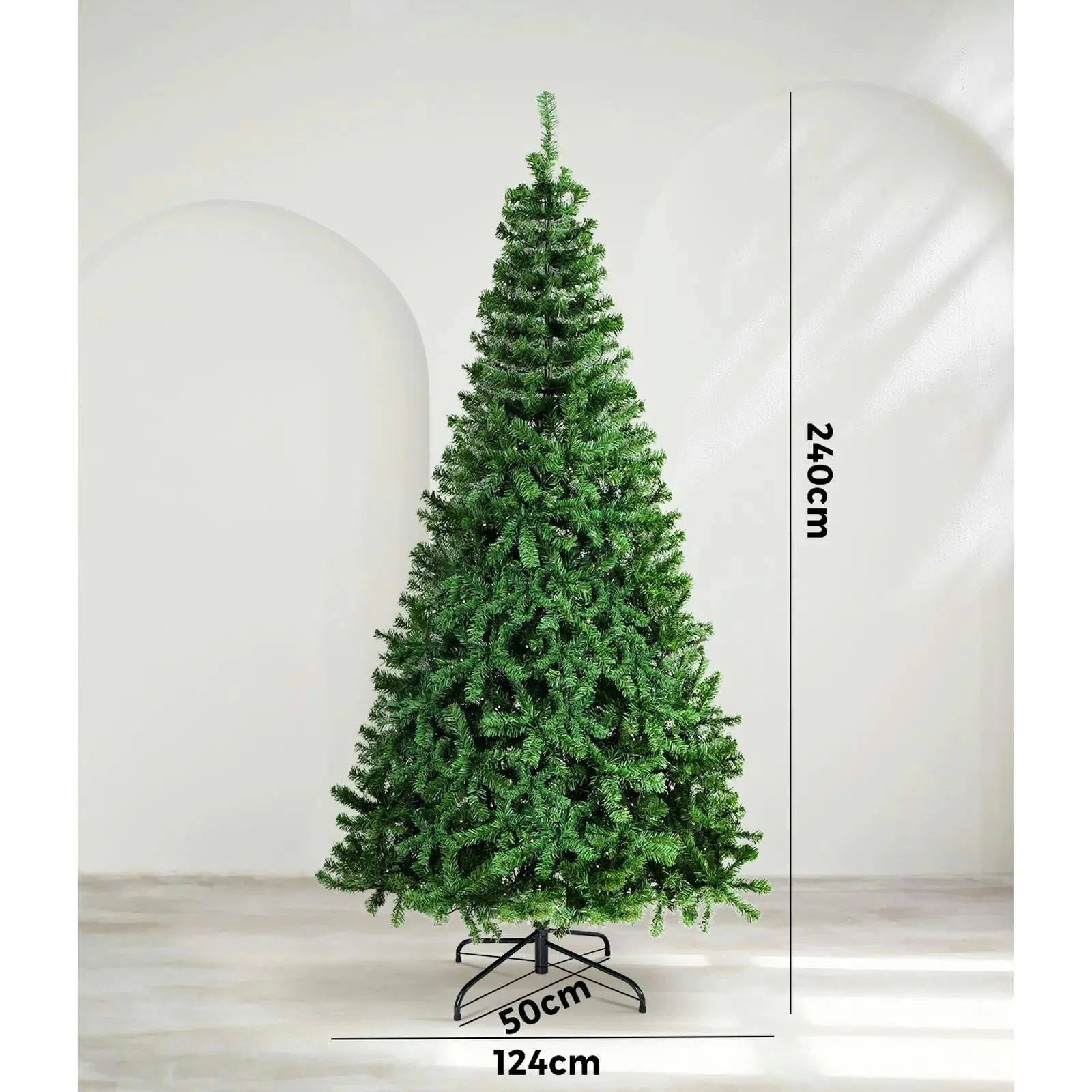 Mazam 2PCS Christmas Tree 2.4M 8FT Xmas Trees Decorations Green 1400 Tips