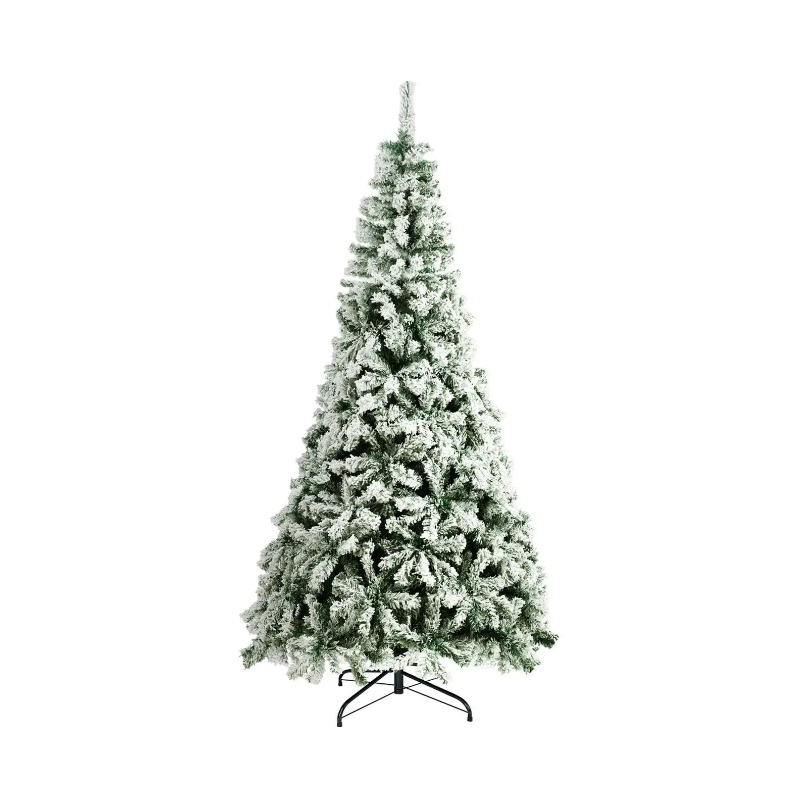 Mazam 2PCS Christmas Tree 1.8M 6FT Xmas Decorations White Snow Flocked 600 Tips