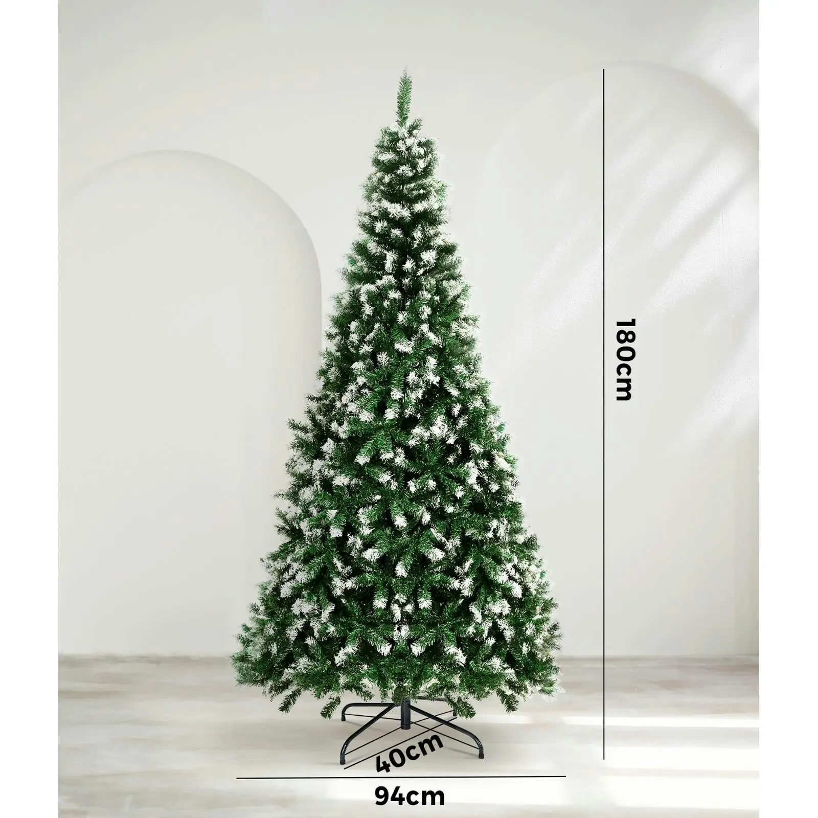 Mazam 2PCS Christmas Tree 1.8M 6FT Xmas Trees Snowy Decorations Green 800 Tips