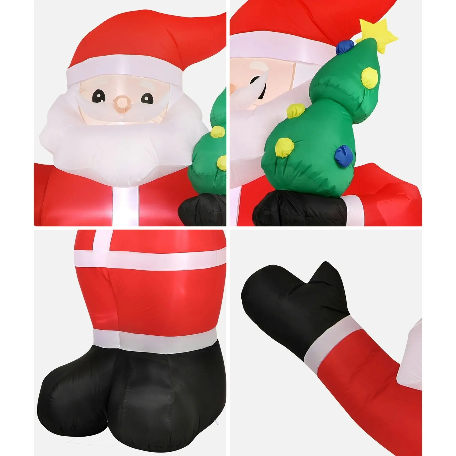 Mazam 2PCS 3.6M Christmas Inflatable Santa Xmas LED Lights Outdoor Decoration