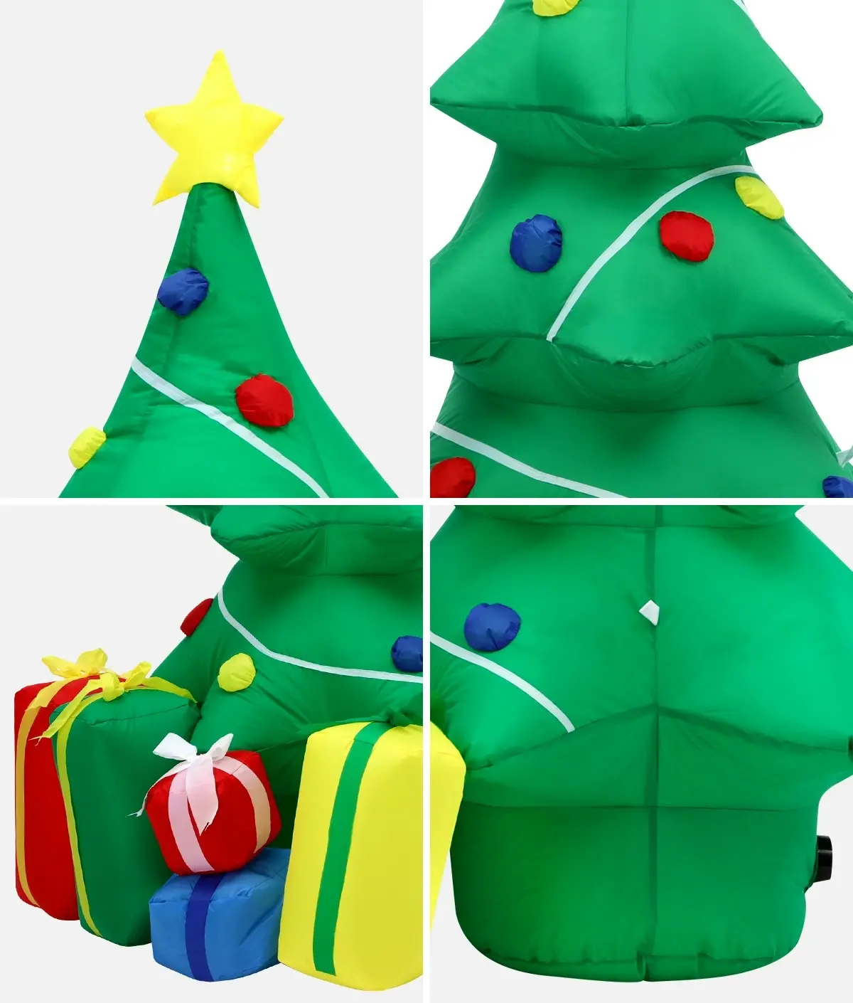 Mazam 2PCS Christmas Inflatable Tree Gifts 1.5M Xmas Decor LED Lights Outdoor