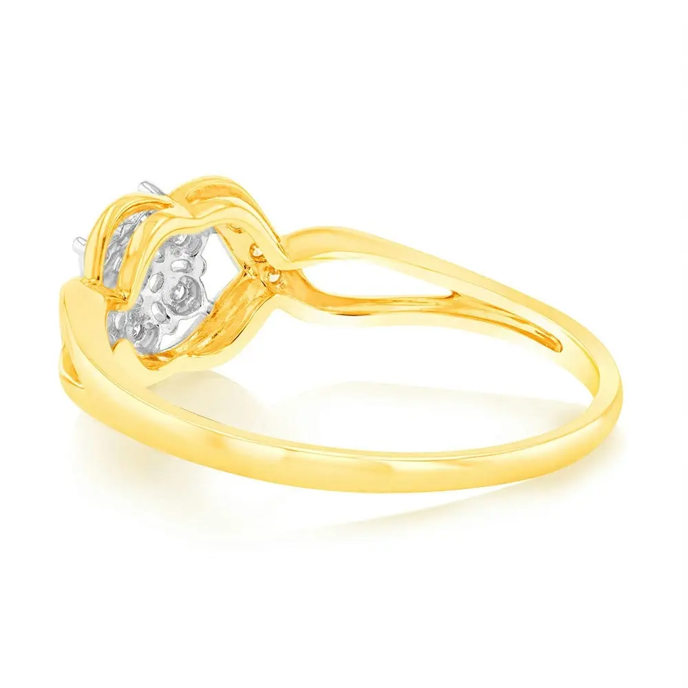 Luminesce Lab Grown Diamond Ring in 9ct Yellow Gold