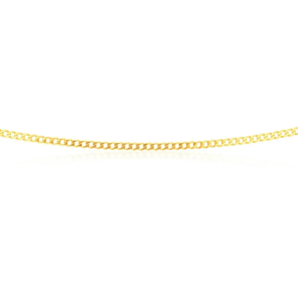 9ct Yellow SOLID Gold Curb Chain 80 gauge in 55cm