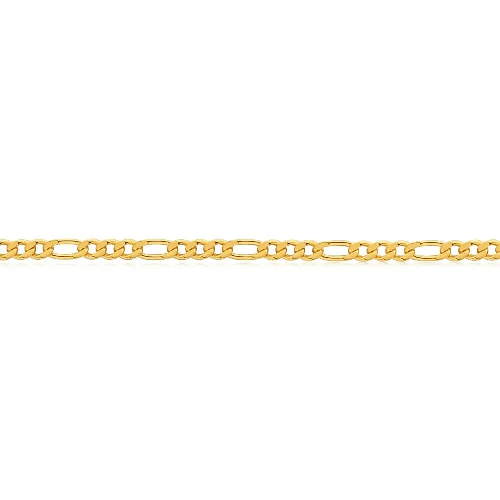 9ct Yellow Gold Figaro Anklet