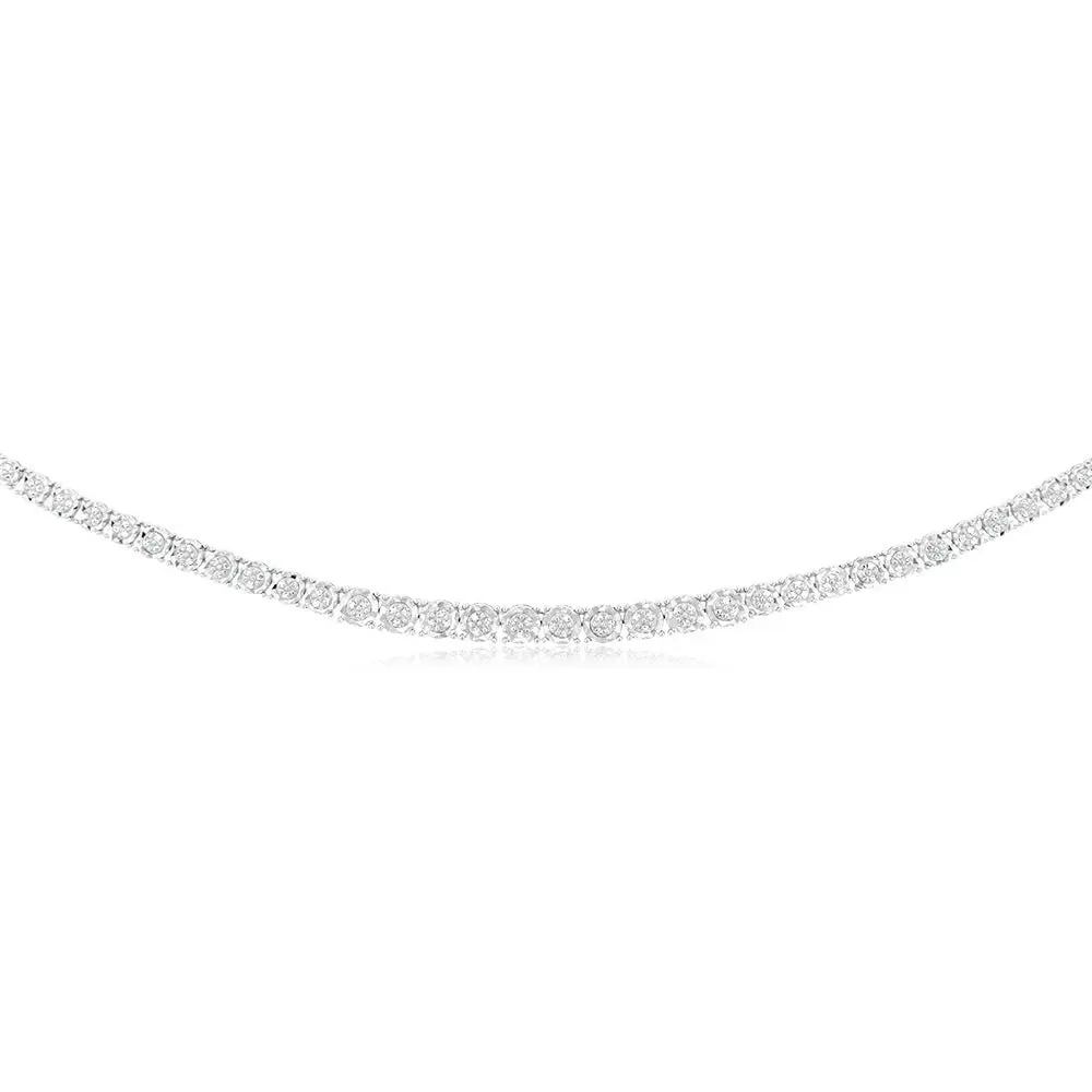 1/3 Carat Diamond Chain in Sterling Silver