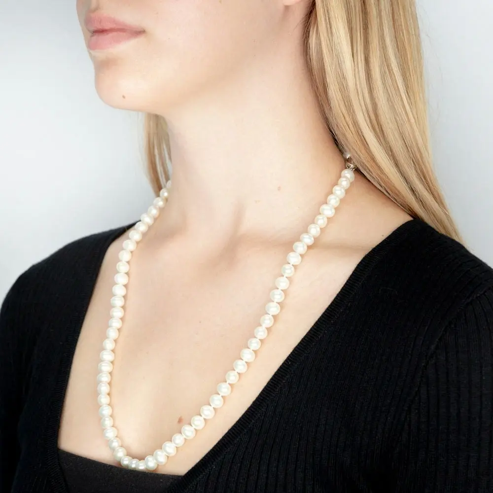 White Freshwater Strand 60cm Pearl Necklace