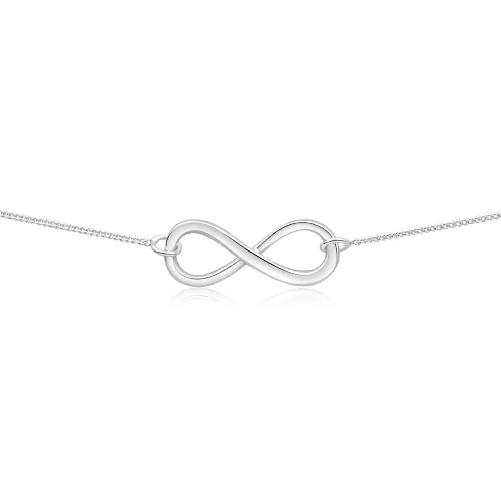 Sterling Silver Infinity Pendant With 45cm Chain