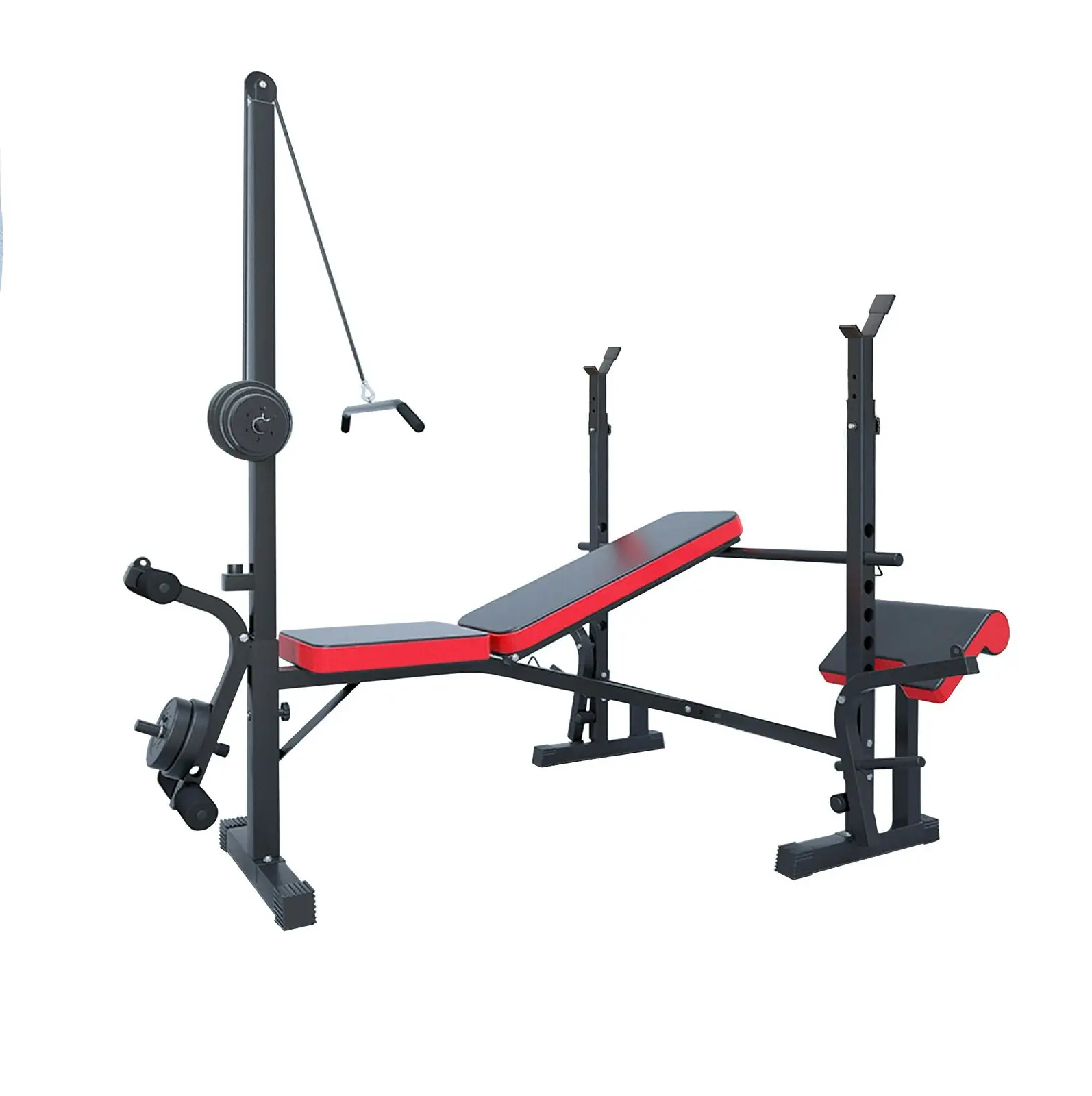 Back Adjustable Weight Bench Press Multi-station Fitness 8in1 Home Gym Equipment Curl