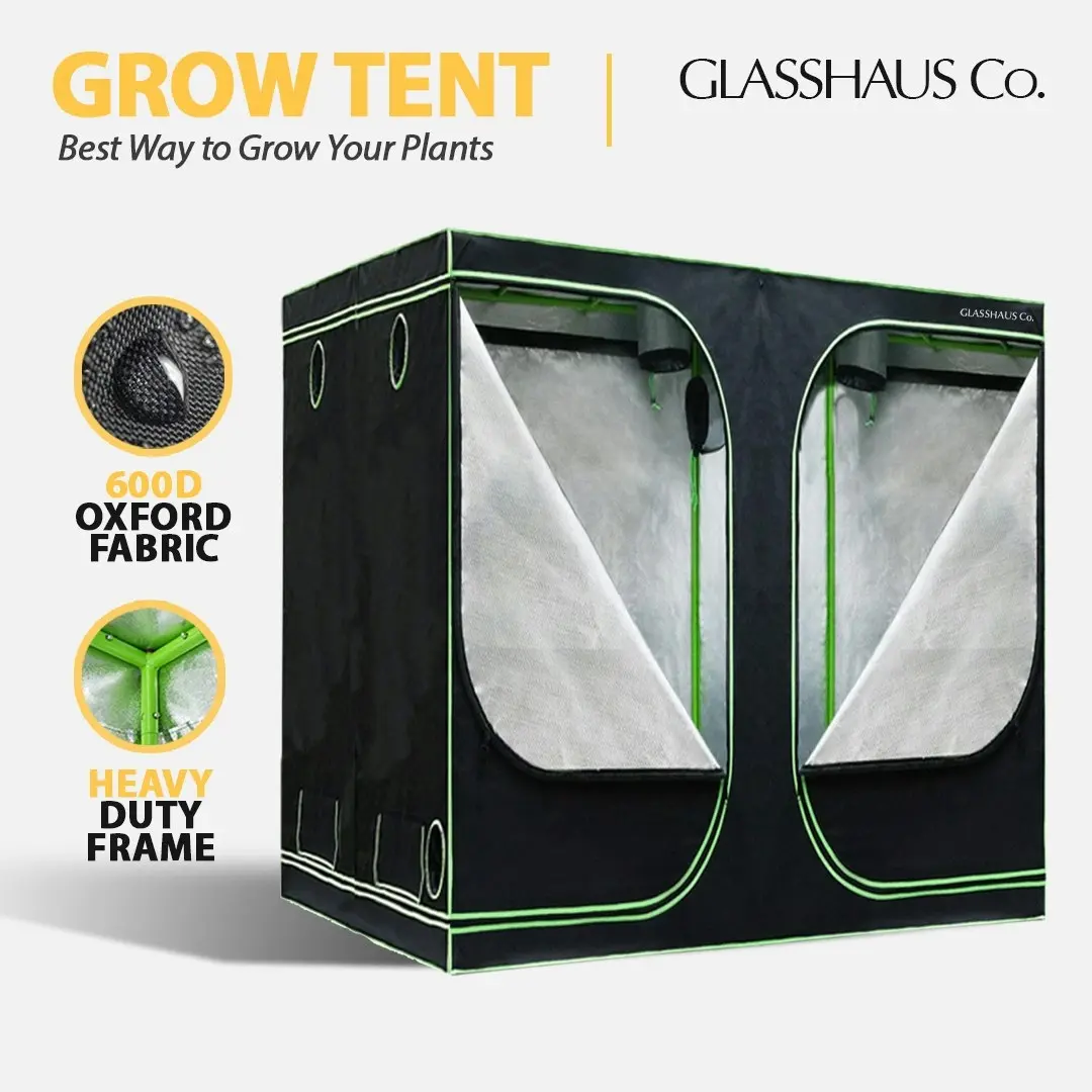 Glasshaus Grow Tent Kits Real 600D Oxford Hydroponic Indoor Grow System 11 Sizes