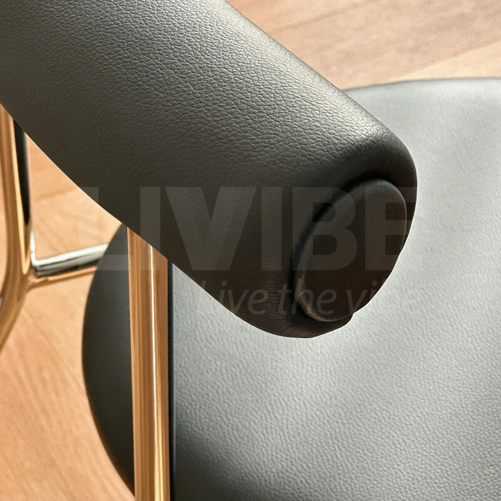 Modern PU Leather Dining Chair Padded Armless Side Chair Steel Frame