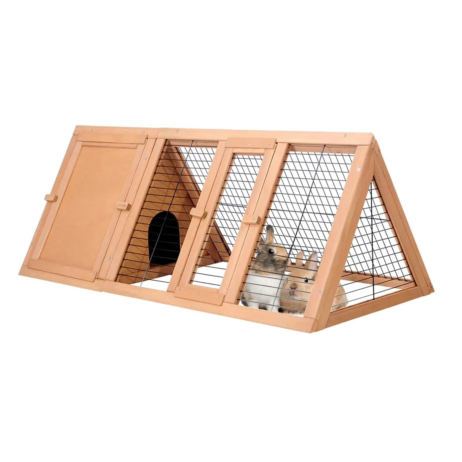 Chicken Coop Rabbit Hutch Large Wooden House Run Outdoor Farm Pet Cage