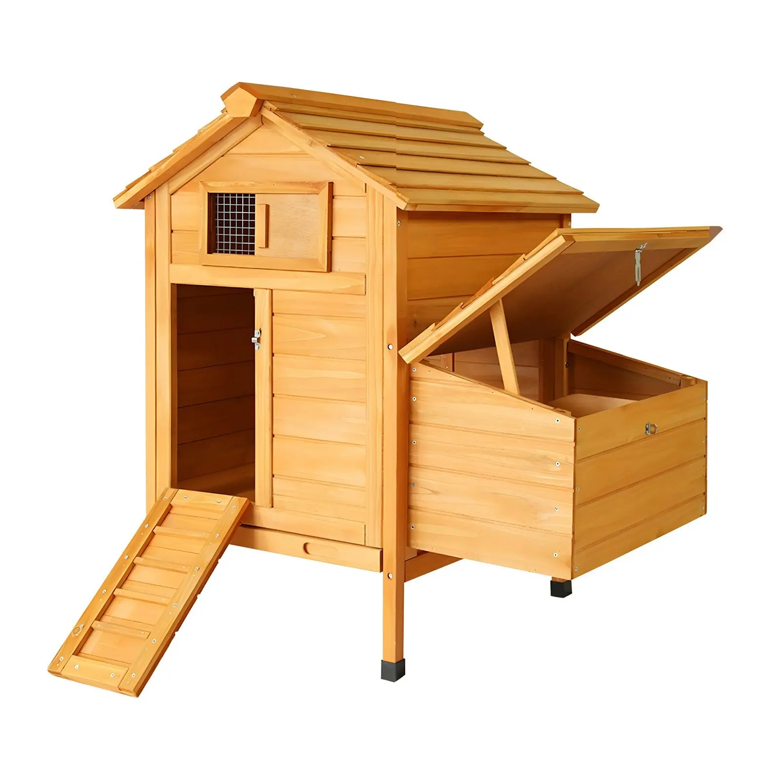 Chicken Coop Rabbit Hutch Large Wooden House Run Outdoor Farm Pet Cage