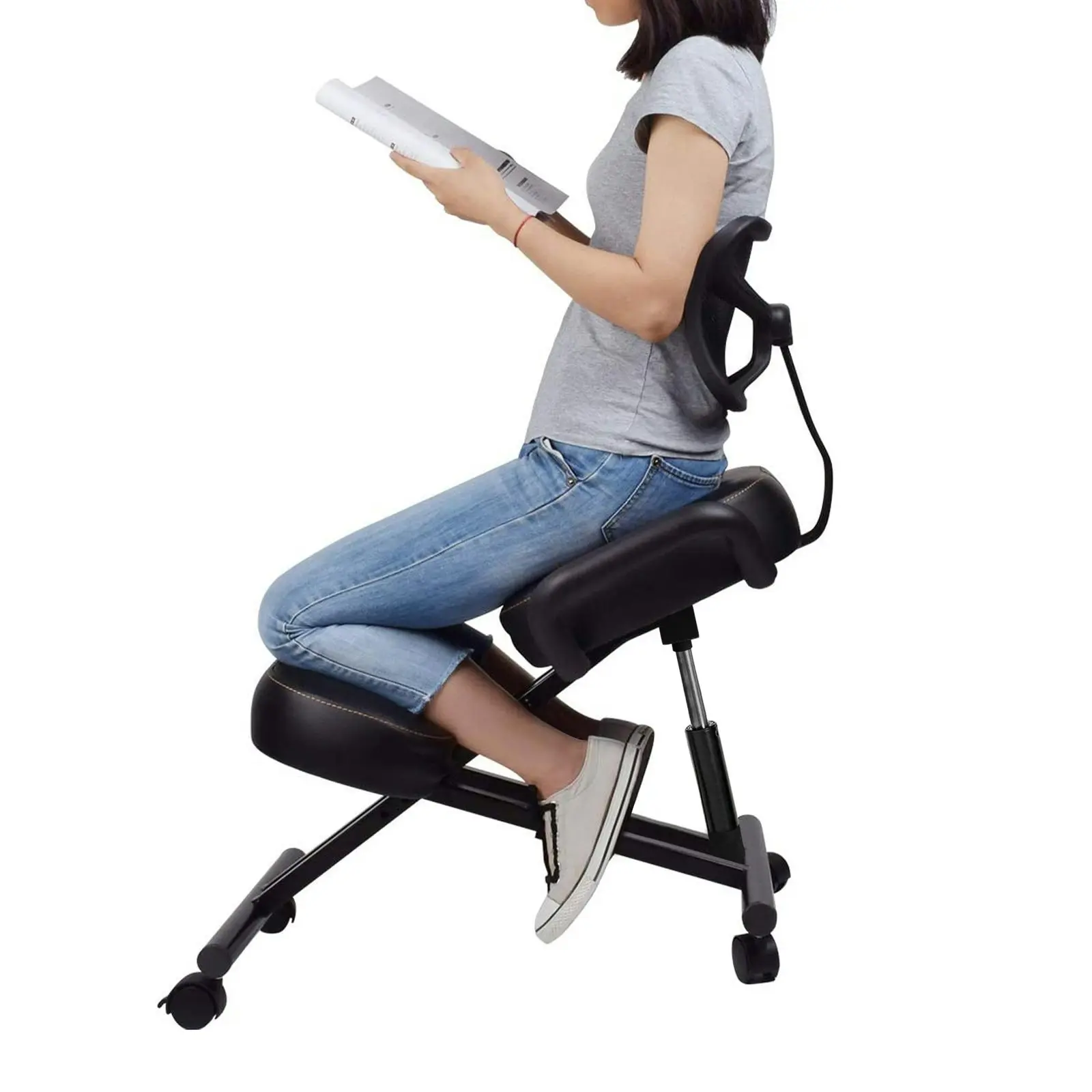 Ergonomic Kneeling Chair Adjustable Stool Kneeling Pad For Back Posture