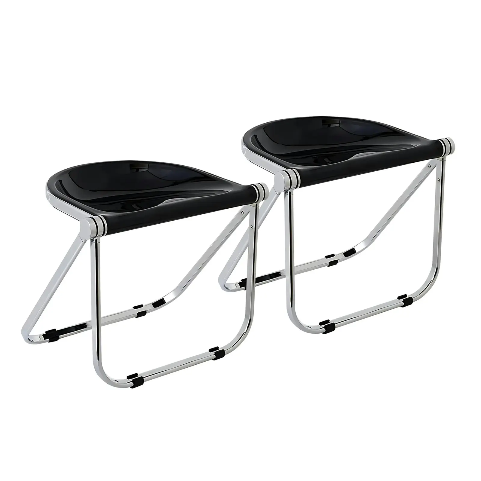 Folding Stool Seat Portable Fold Chair Plastic Foldable Dining Room Chair | Replica Giancarlo Piretti Pluff Stools