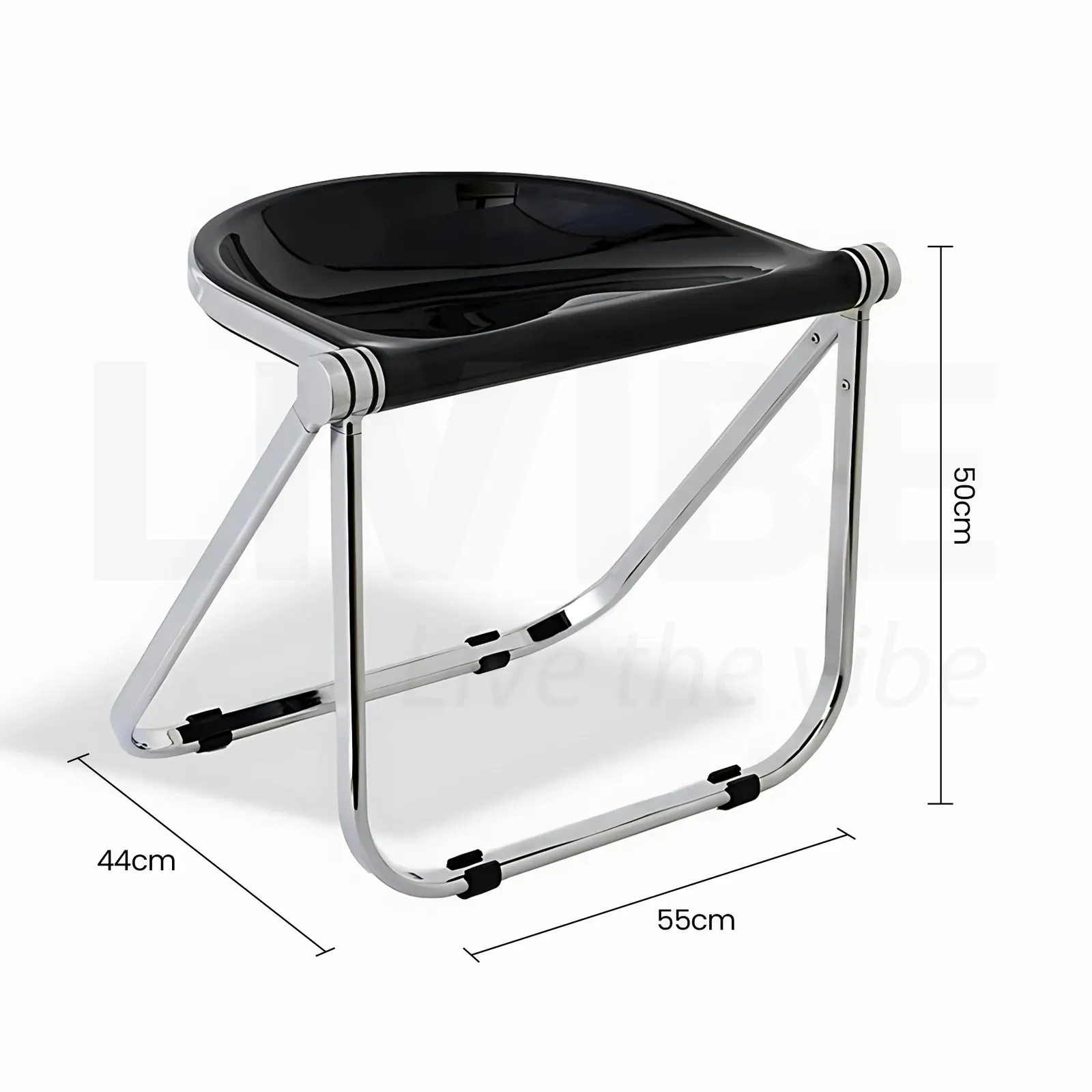 Folding Stool Seat Portable Fold Chair Plastic Foldable Dining Room Chair | Replica Giancarlo Piretti Pluff Stools