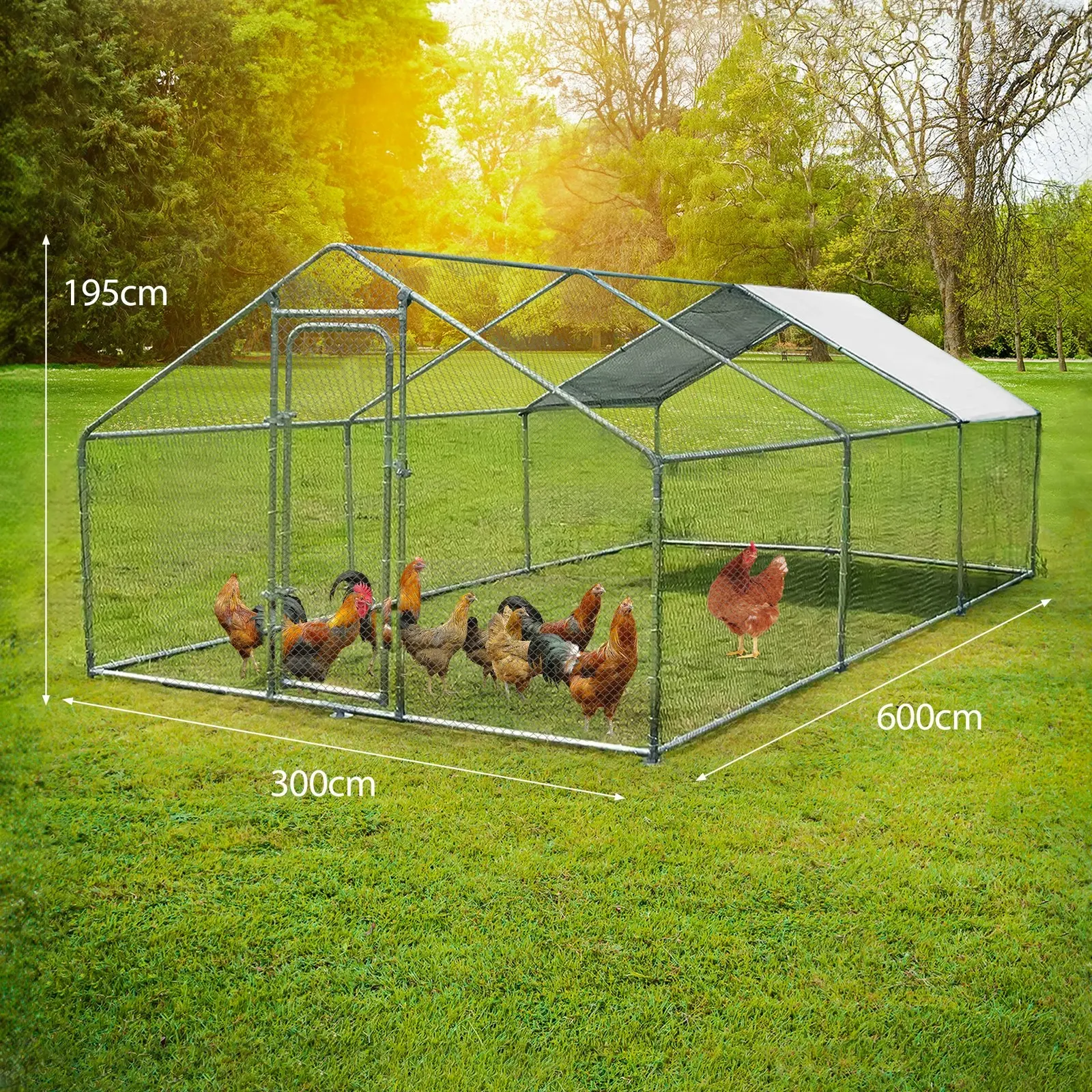 Large Walk-in Pet Chicken Run Coop Cage Rabbit Hutch Ferret House Guinea Pig Enclosure