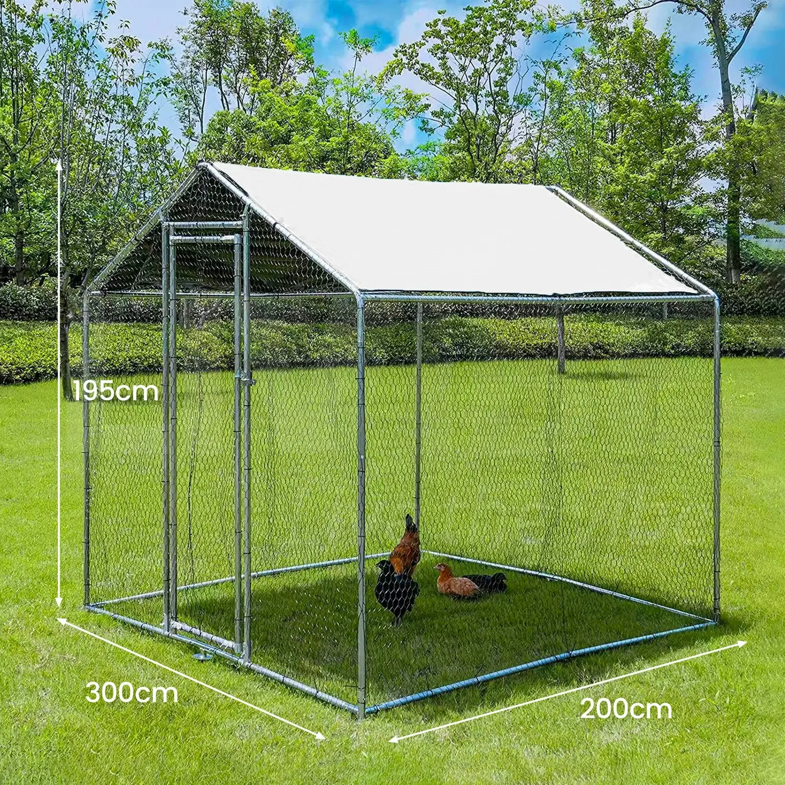 Large Walk-in Pet Chicken Run Coop Cage Rabbit Hutch Ferret House Guinea Pig Enclosure