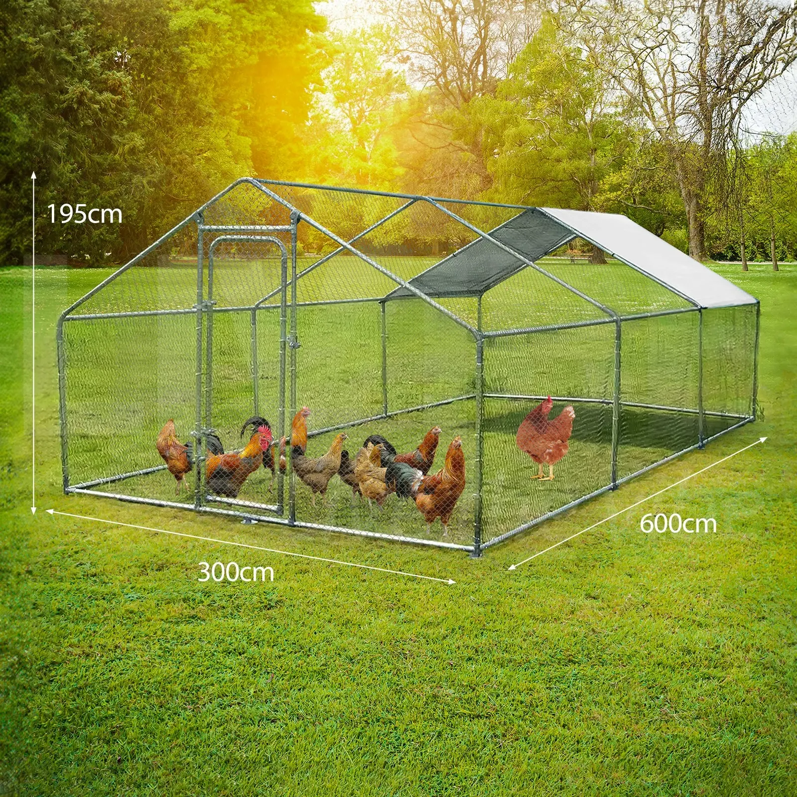 Large Walk-in Pet Chicken Run Coop Cage Rabbit Hutch Ferret House Guinea Pig Enclosure