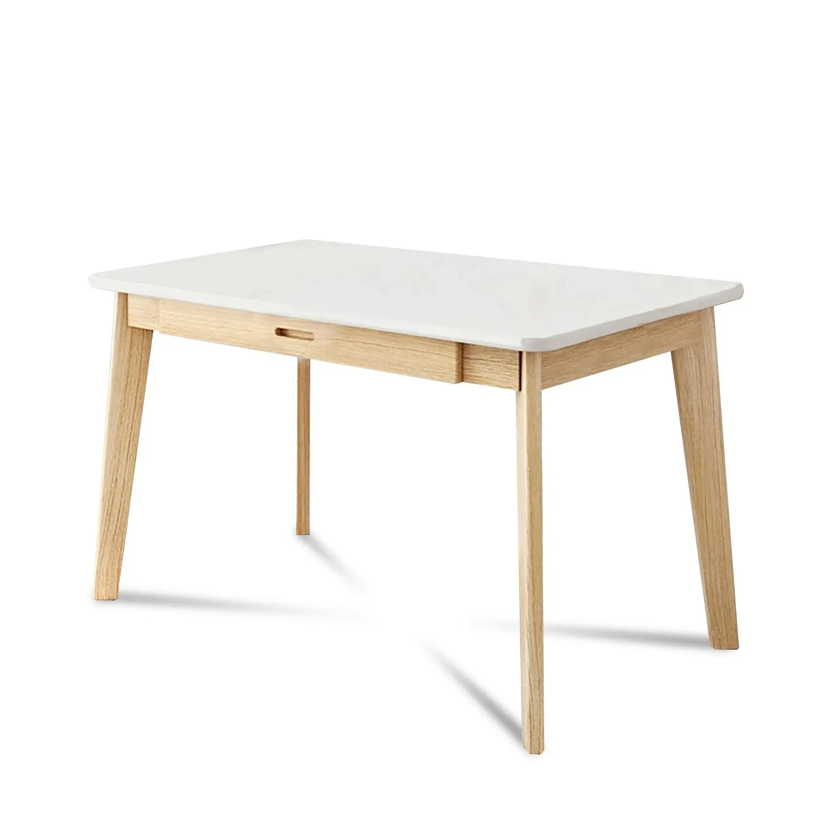 MIUZ  Computer Desk Office Study Desks Laptop Table Drawers Workstation Nordic White Natural