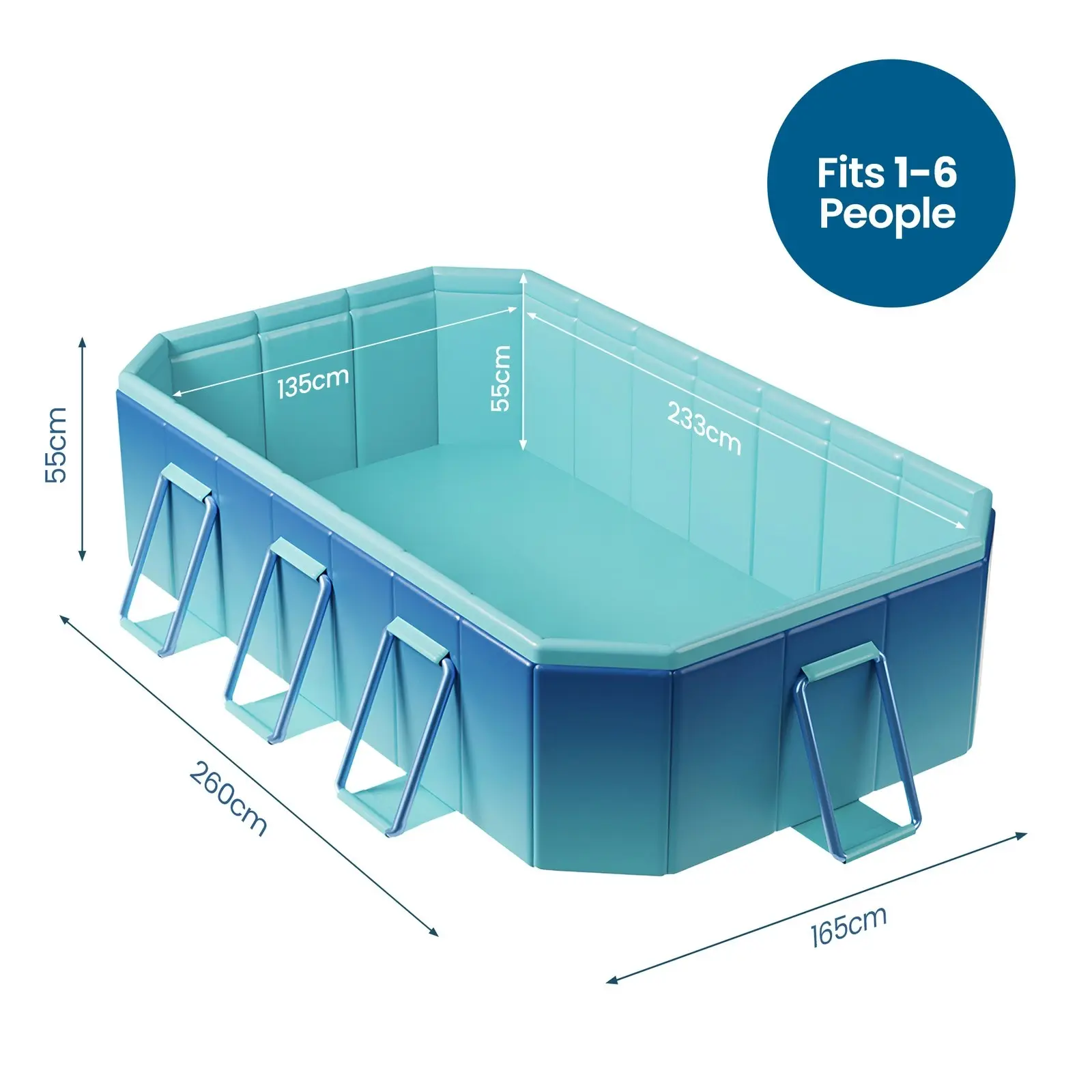 Swimming Pool Foldable Above Ground PVC Pool Kids Adult Outdoor Pool