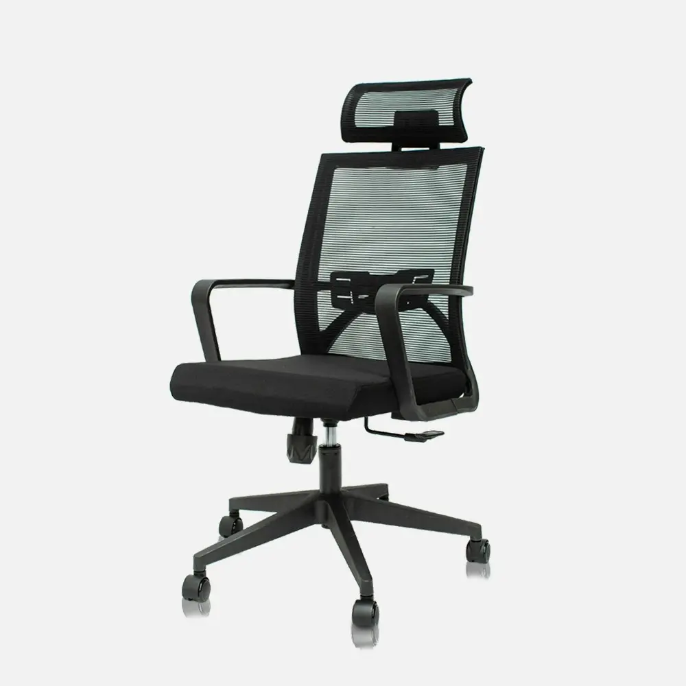 MIUZ Ergonomic Mesh Office Chair Gaming Executive Fabric Seat Headrest White