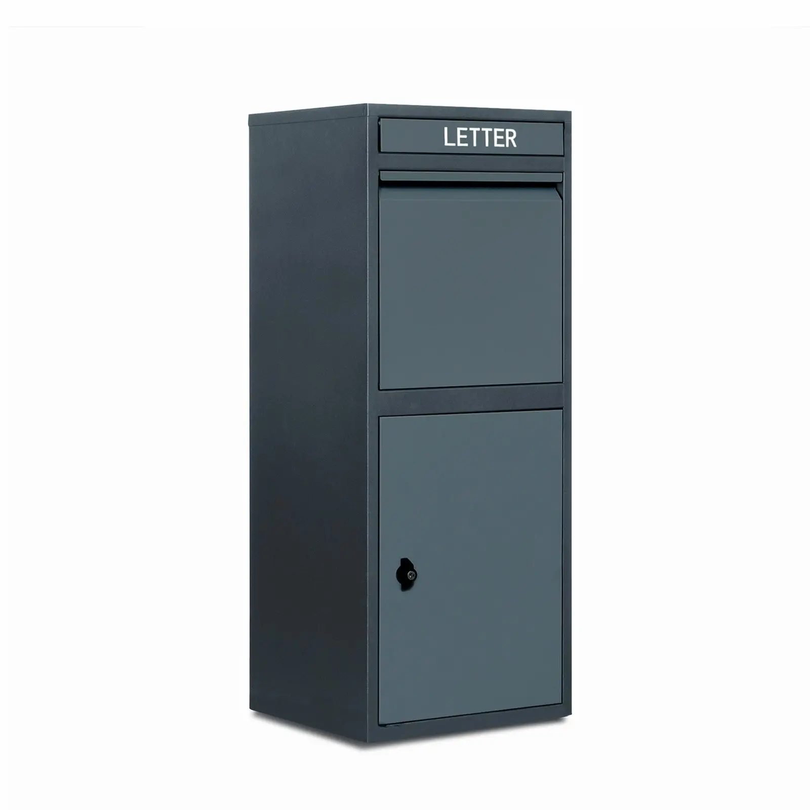 Steel Post Parcel Box Package Delivery Mail Box Locking Safe Drop Letterbox Storage