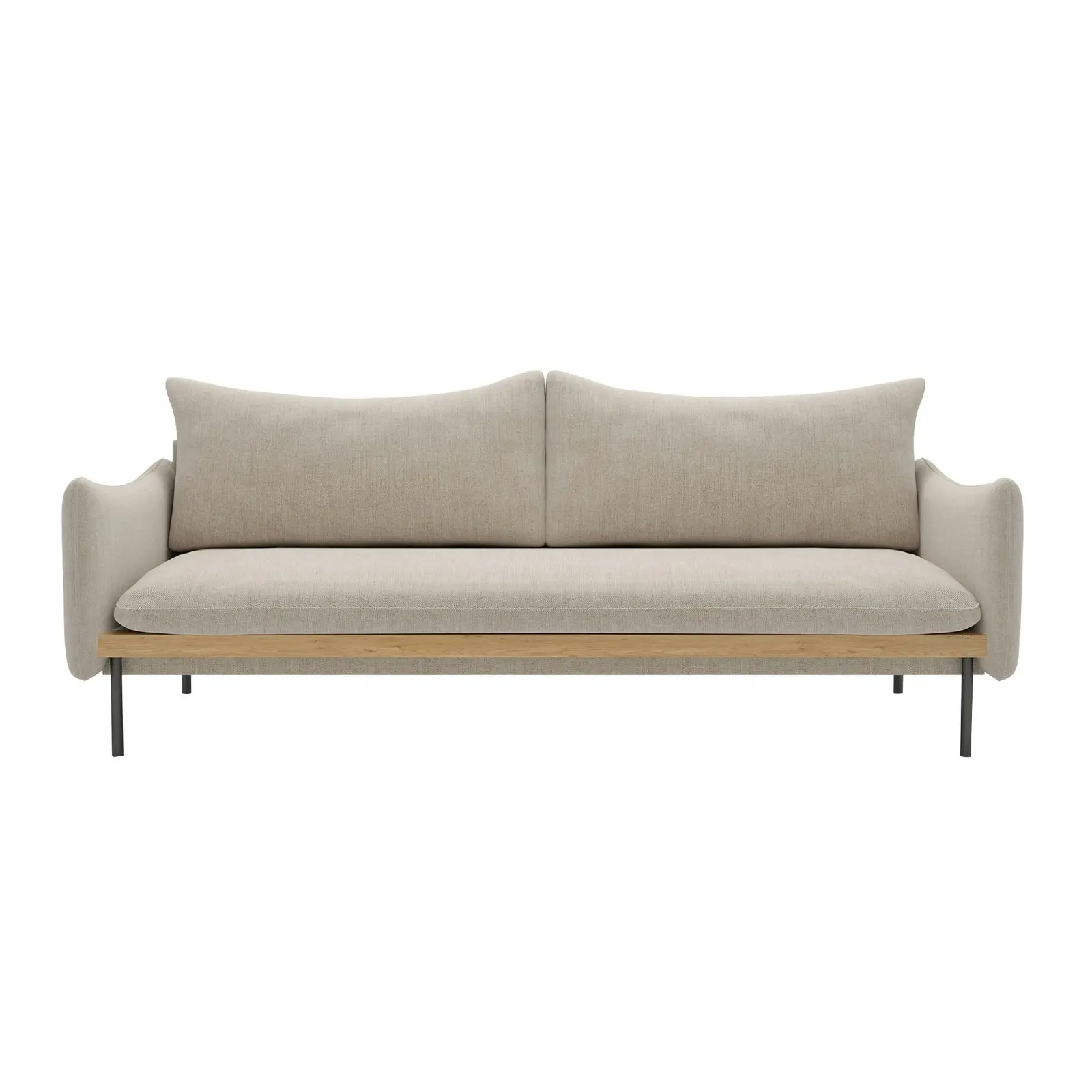 Sofa Large Double 2-3 Seater Couch Lounge Seating - Off White 2 Sizes