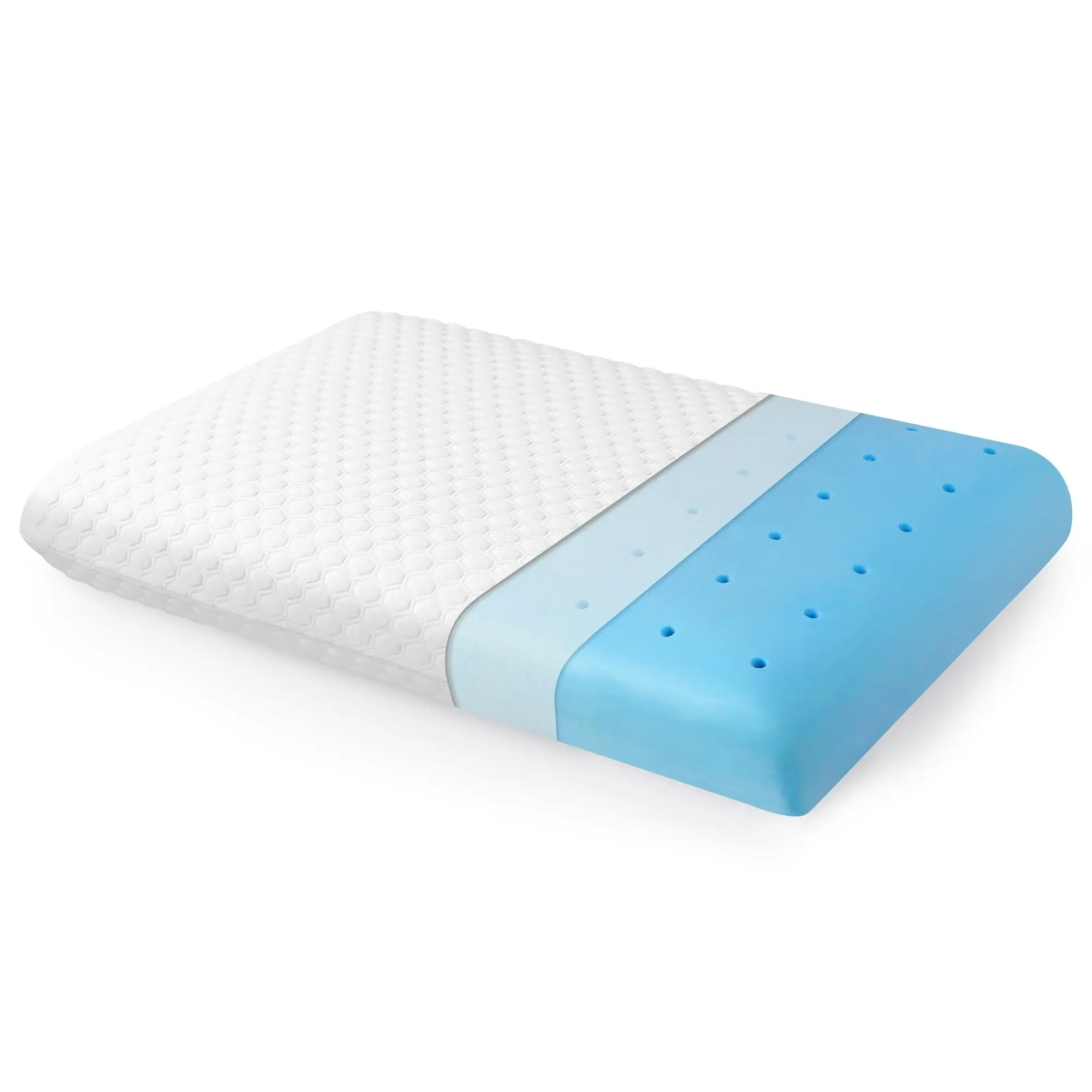 Linenova Gel Memory Foam Pillow - Cooling & Ventilated Bedding Pillow