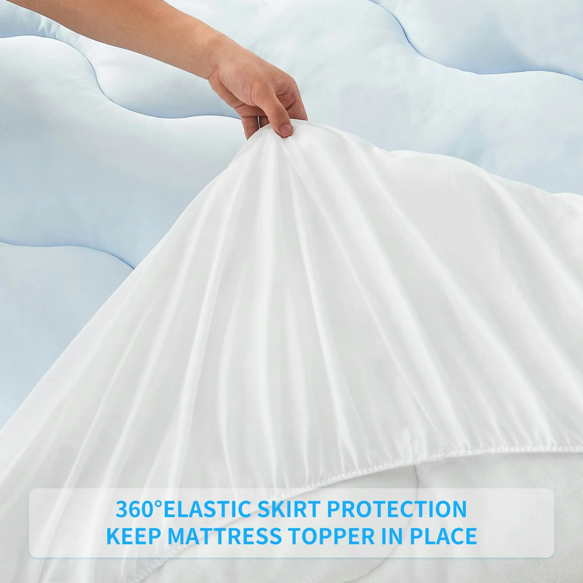 Linenova Reversible Cooling & Warm Mattress Topper 1000GSM 5cm Thick All Size