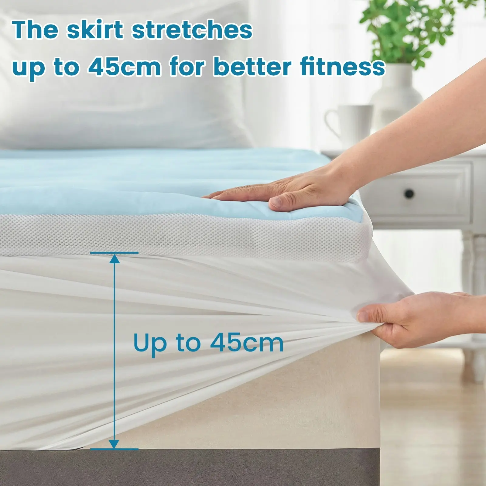 Linenova Reversible Cooling & Warm Mattress Topper 1000GSM 5cm Thick All Size