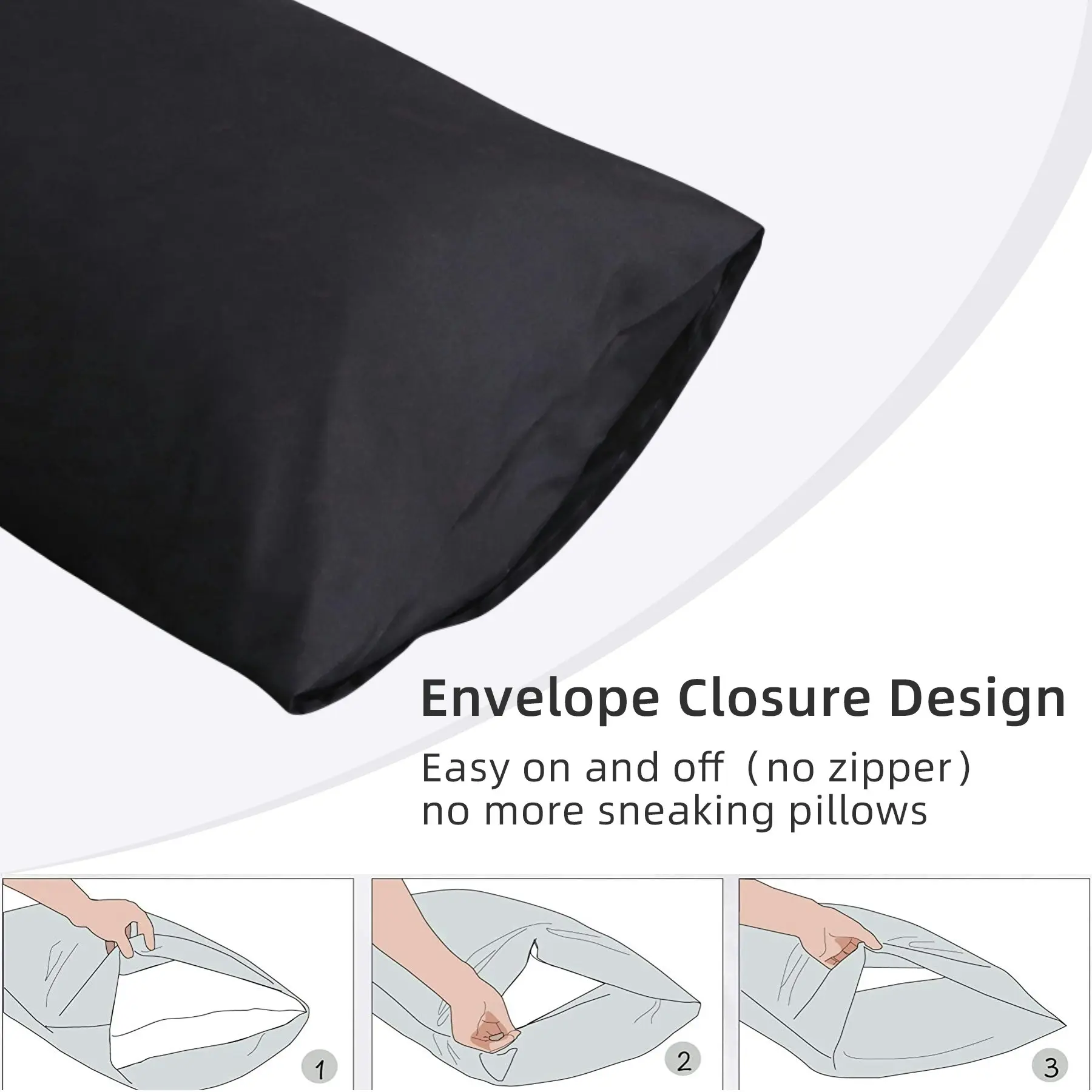 Linenova 2000TC Hotel Soft Quilt Cover Pillowcases Set(Black,5 Sizes)