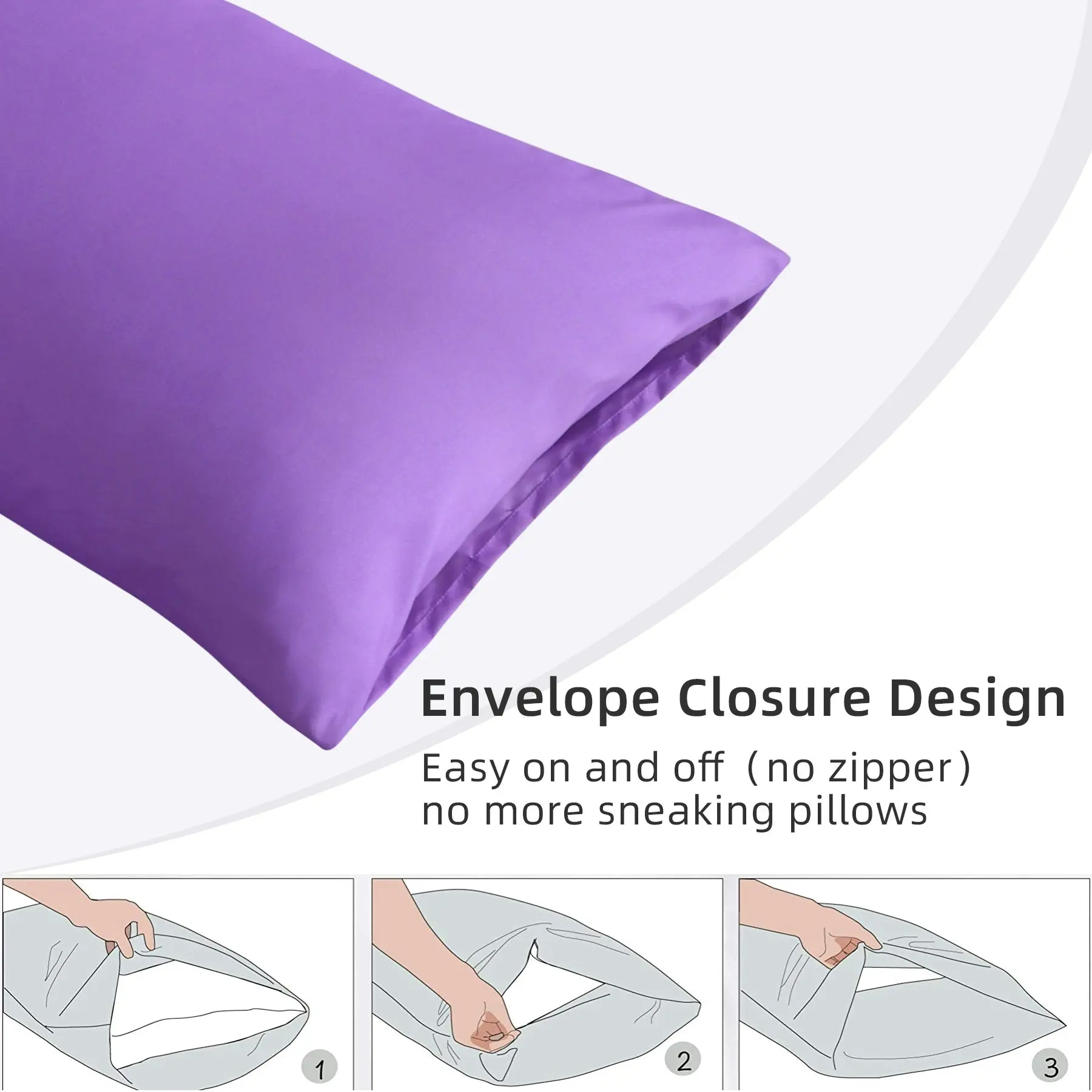 Linenova 2000TC Hotel Soft Quilt Cover Pillowcases Set(Purple,5 Sizes)