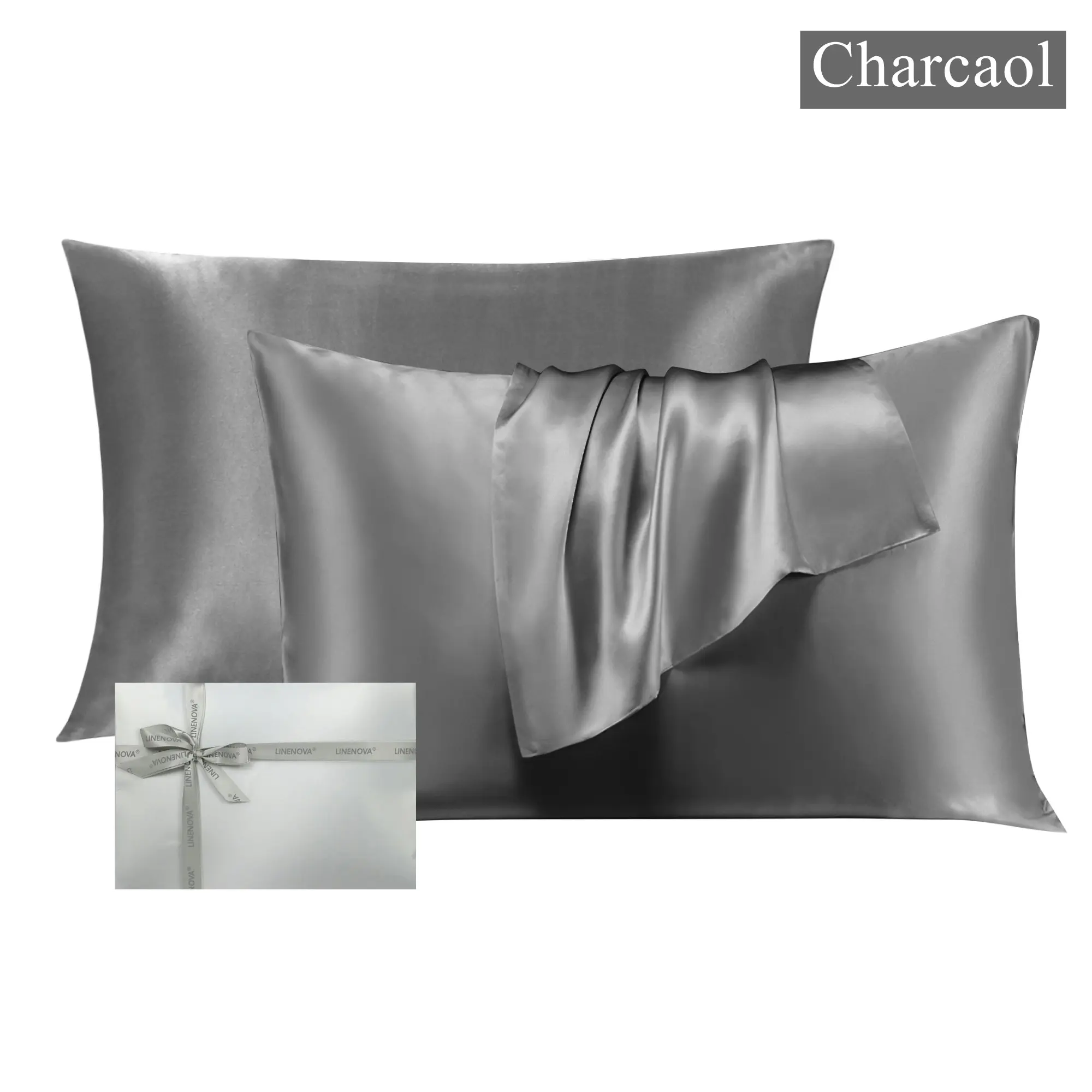 Linenova Double-sided 100% Mulberry Silk Pillowcases Luxury 22 Momme Pillow Cases