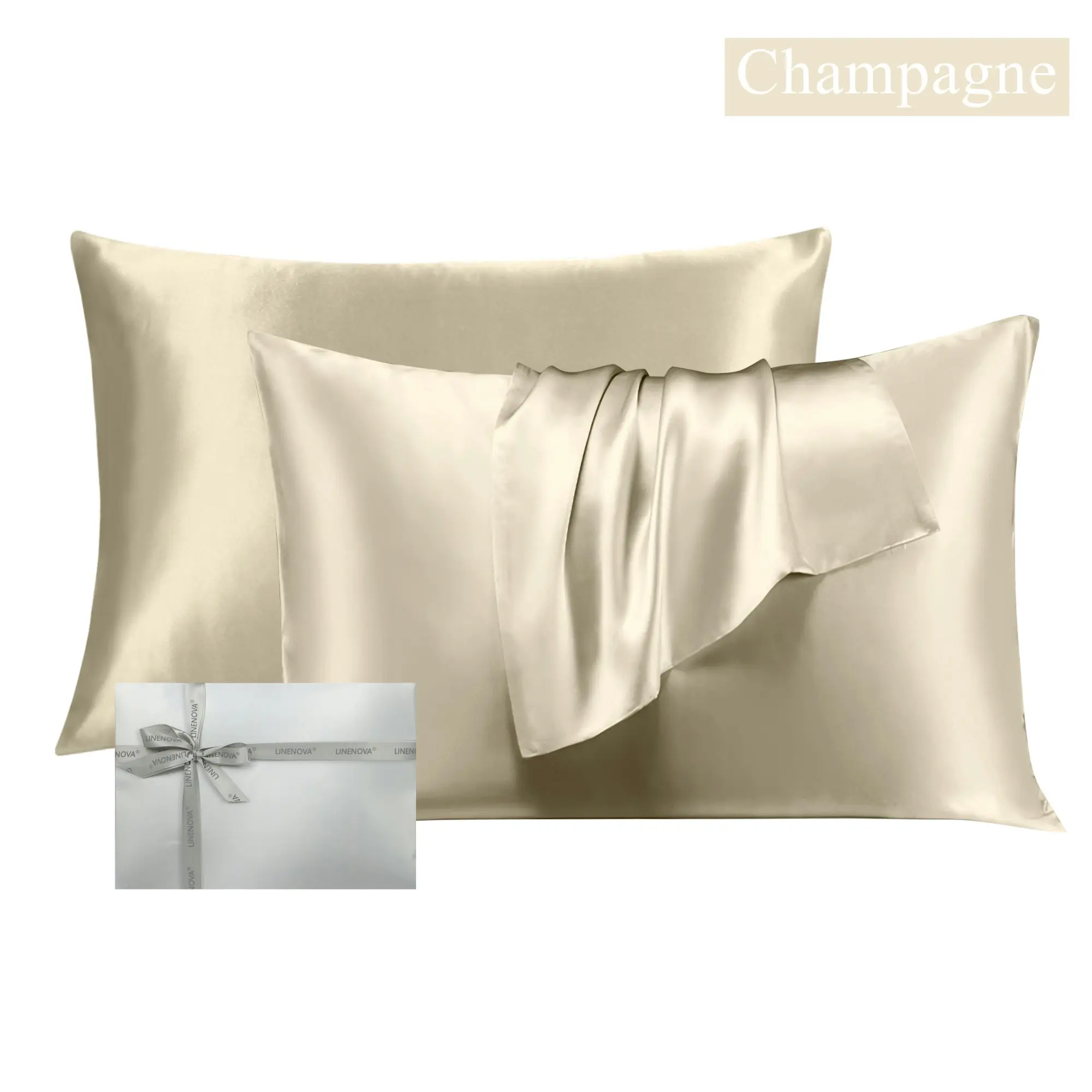 Linenova Double-sided 100% Mulberry Silk Pillowcases Luxury 22 Momme Pillow Cases