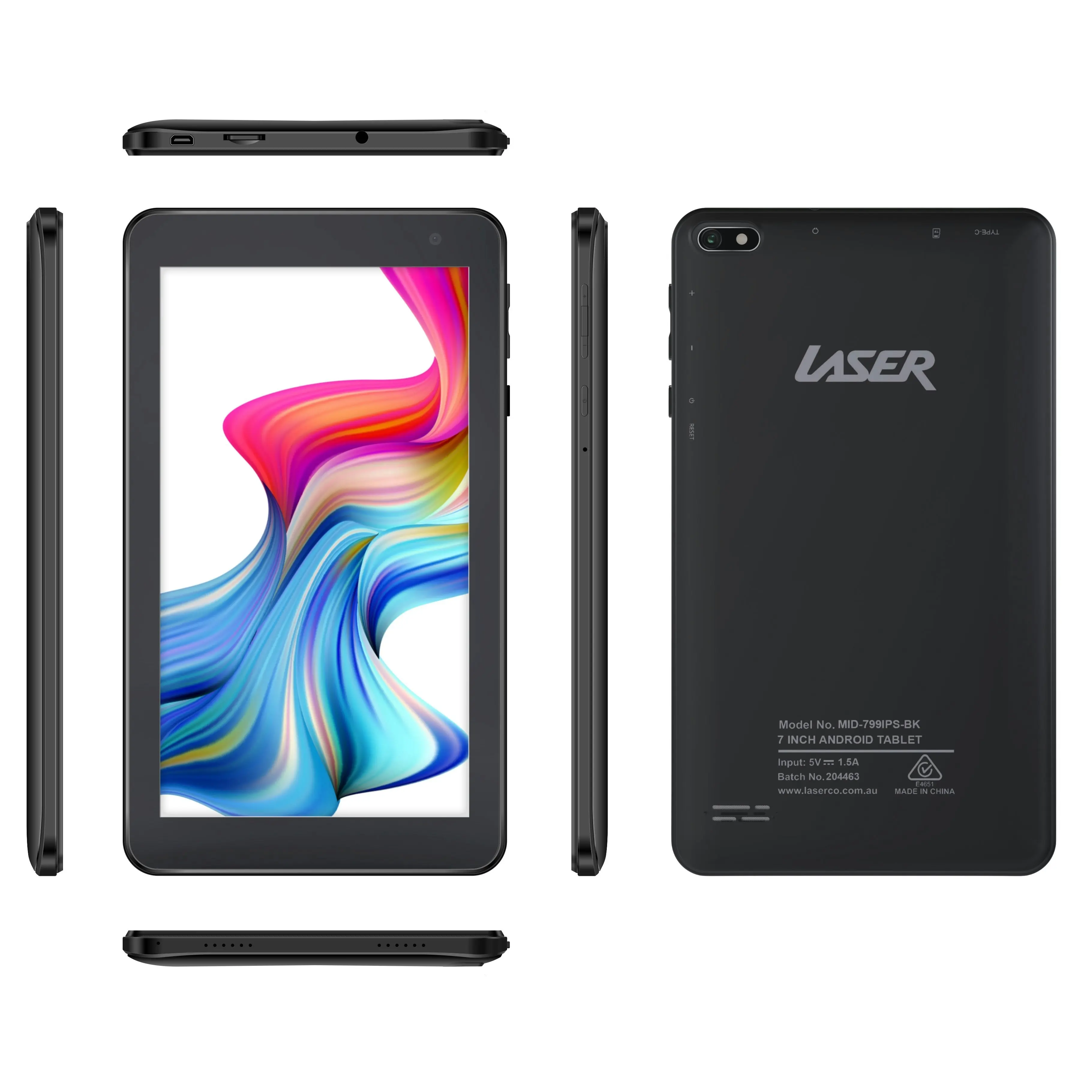 Laser 7 Inch Android 13 Tablet 3GB RAM 32GB Pink Case