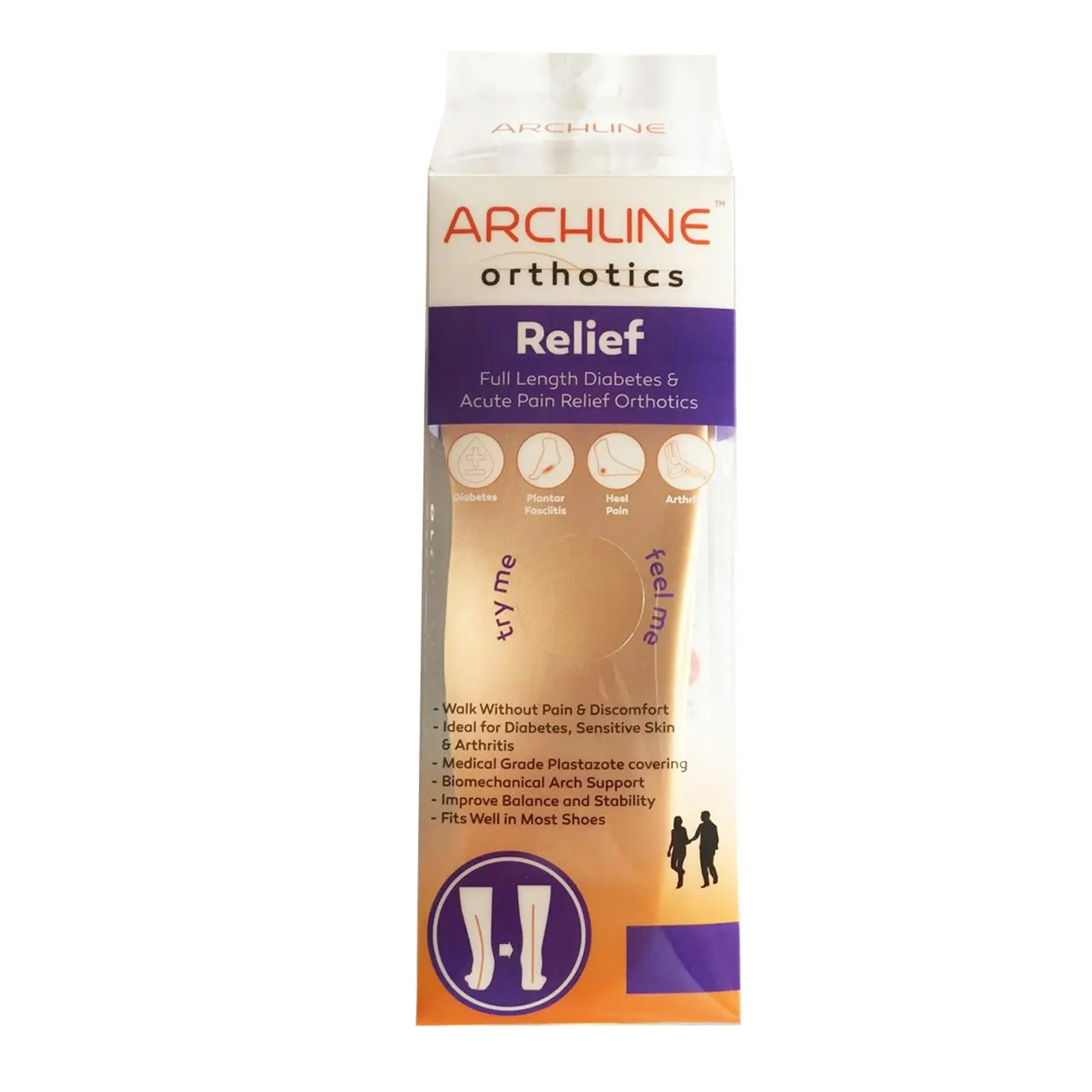 Archline Insoles Orthotics Full Length Arch Support Diabetics Plantar Fasciitis