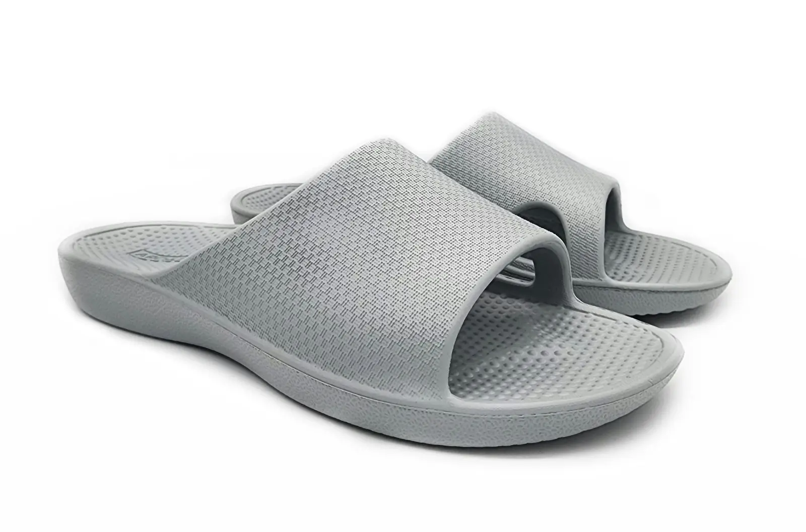 Archline Rebound Orthotic Slides Flip Flop Thongs Slip On Arch Support - Stone Grey