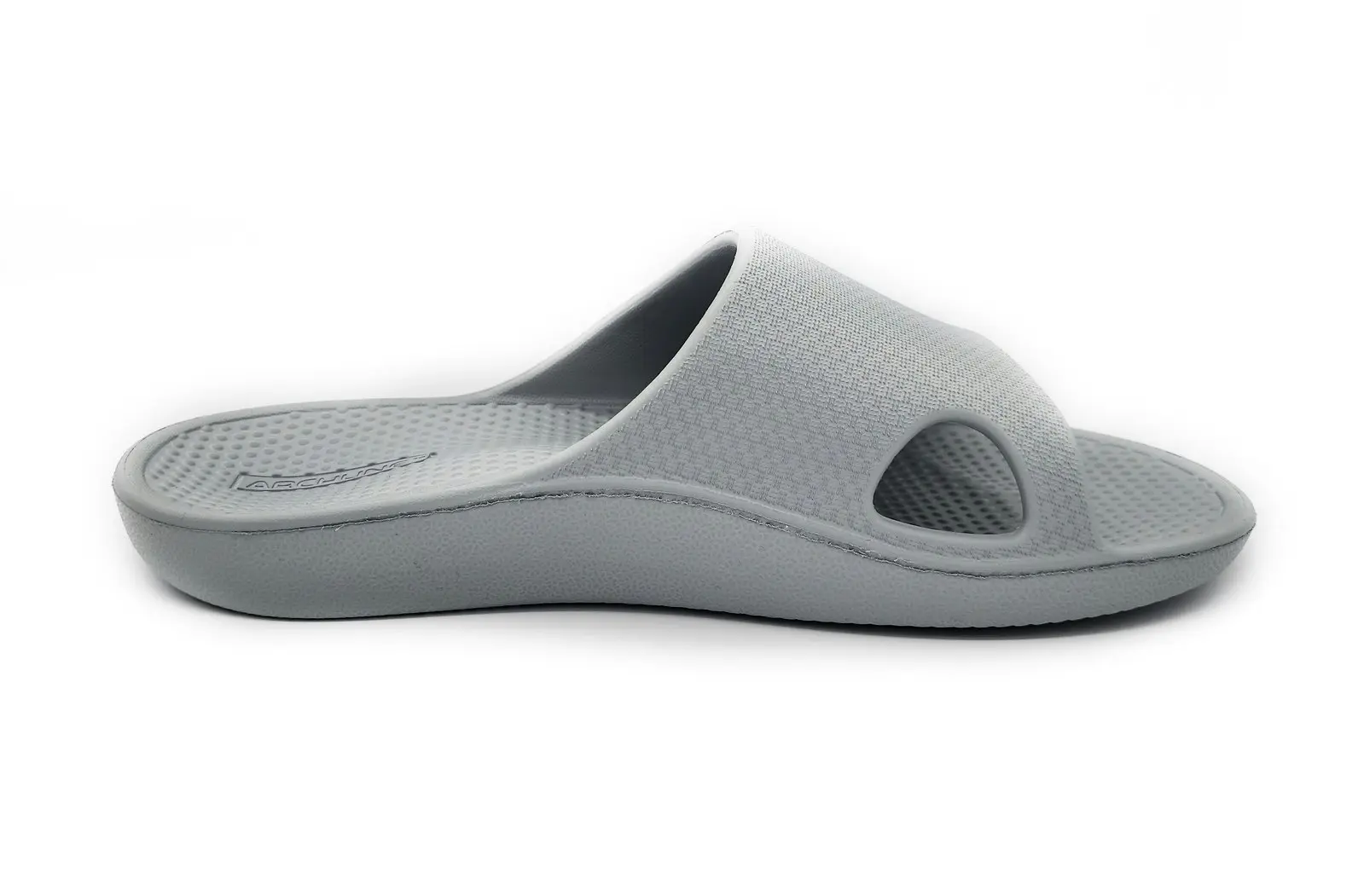 Archline Rebound Orthotic Slides Flip Flop Thongs Slip On Arch Support - Stone Grey