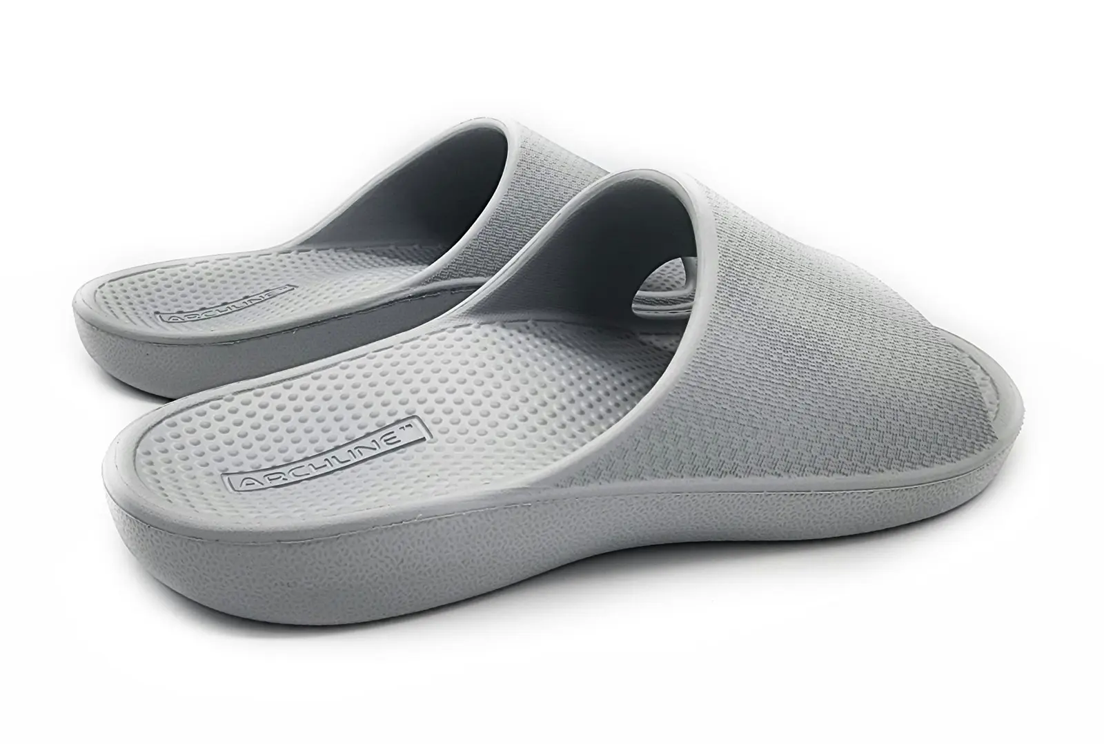 Archline Rebound Orthotic Slides Flip Flop Thongs Slip On Arch Support - Stone Grey