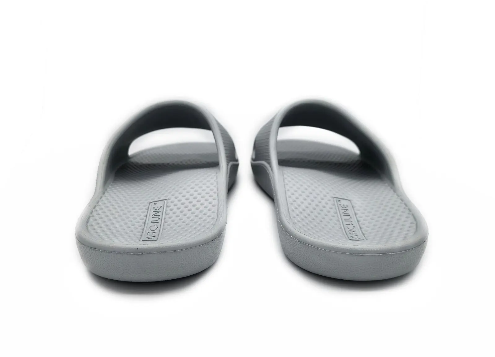 Archline Rebound Orthotic Slides Flip Flop Thongs Slip On Arch Support - Stone Grey