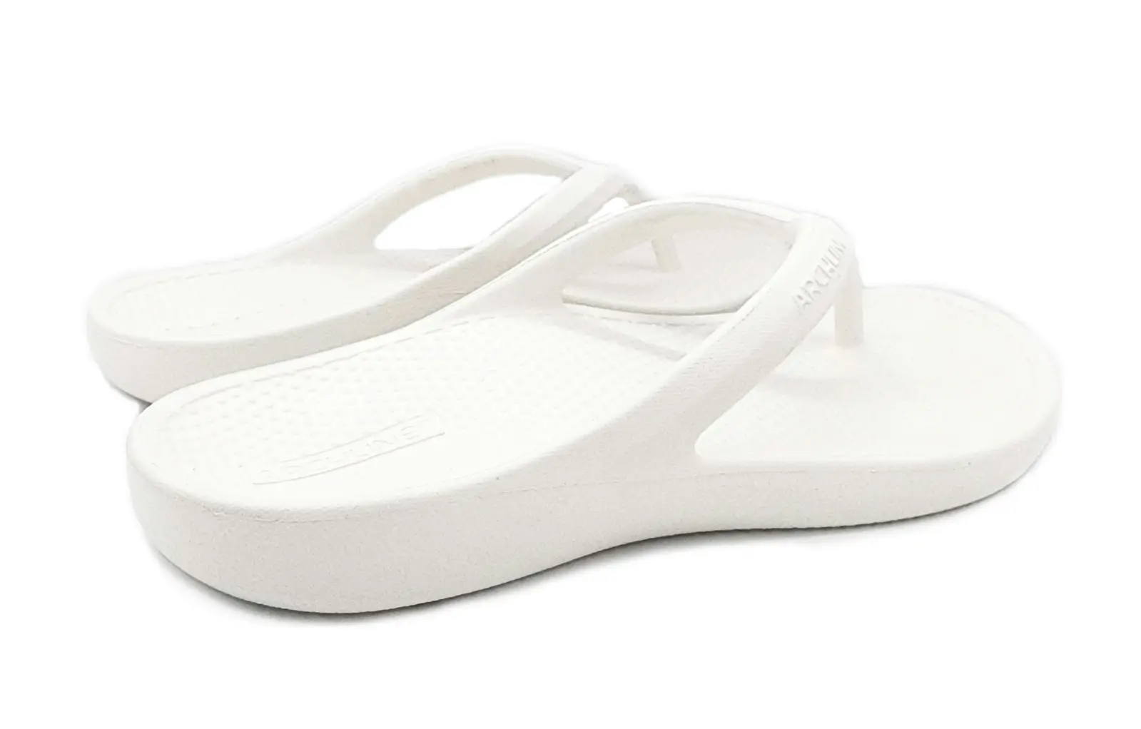 Archline Orthotic Foam Thongs Arch Support Flip Flops Orthopedic Rebound - White