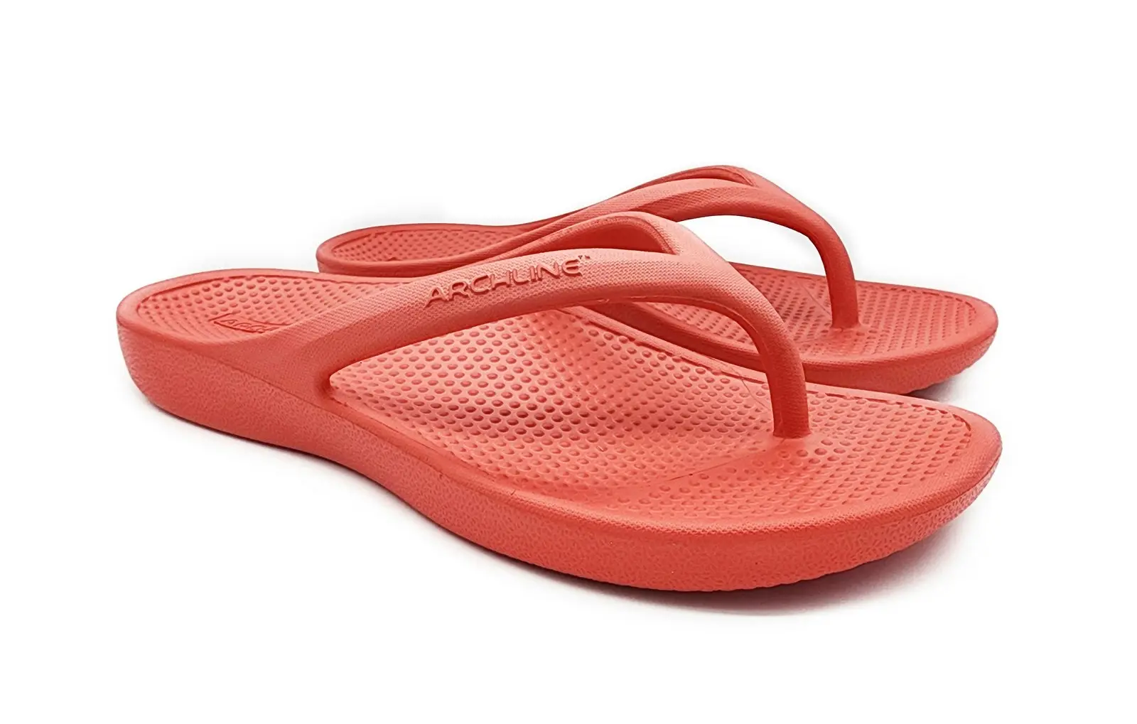 Archline Orthotic Foam Thongs Arch Support Flip Flops Orthopedic Rebound - Red