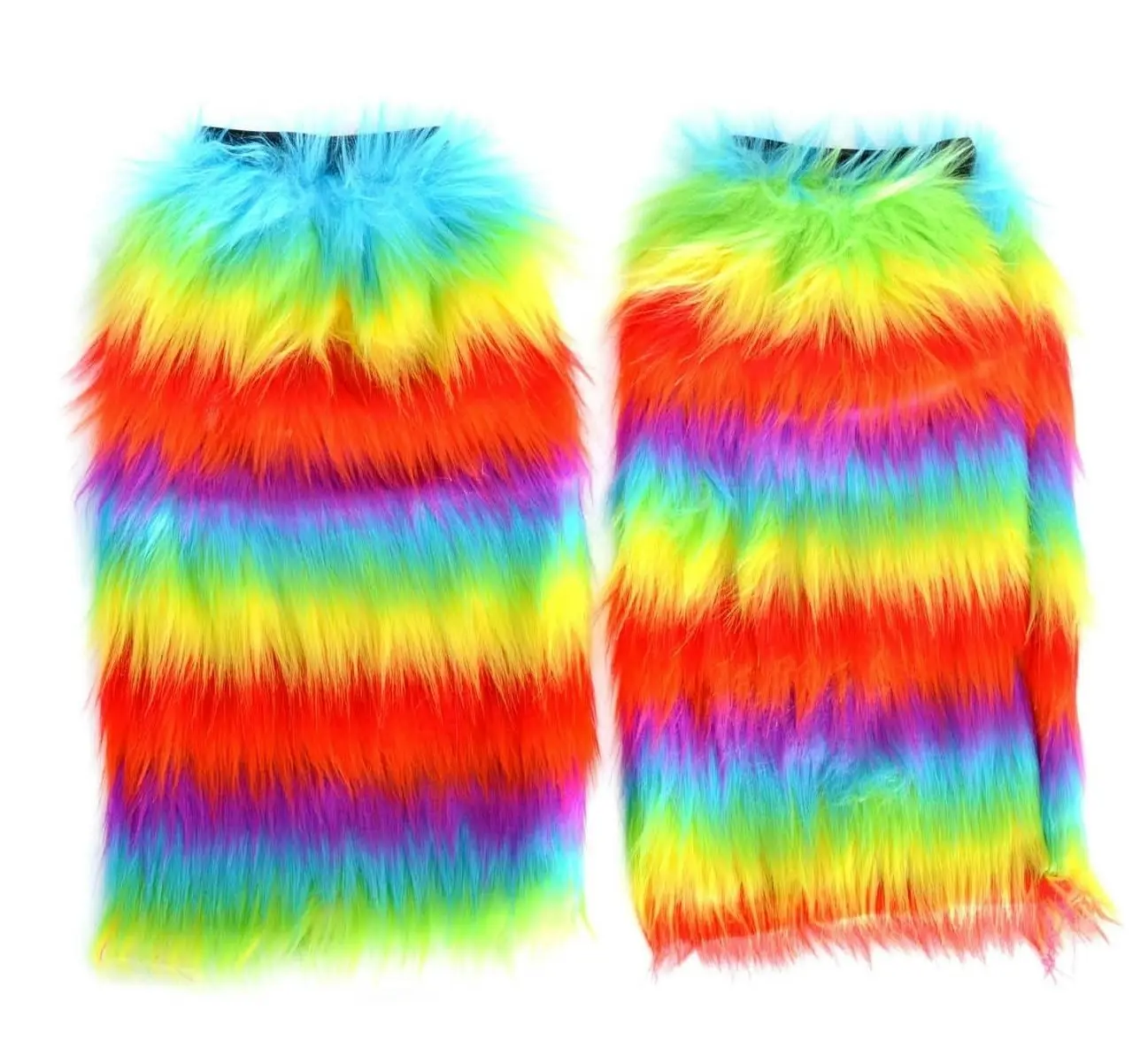 1 Pair Fluffy Leg Warmers Rainbow Gay Pride LGBTQ