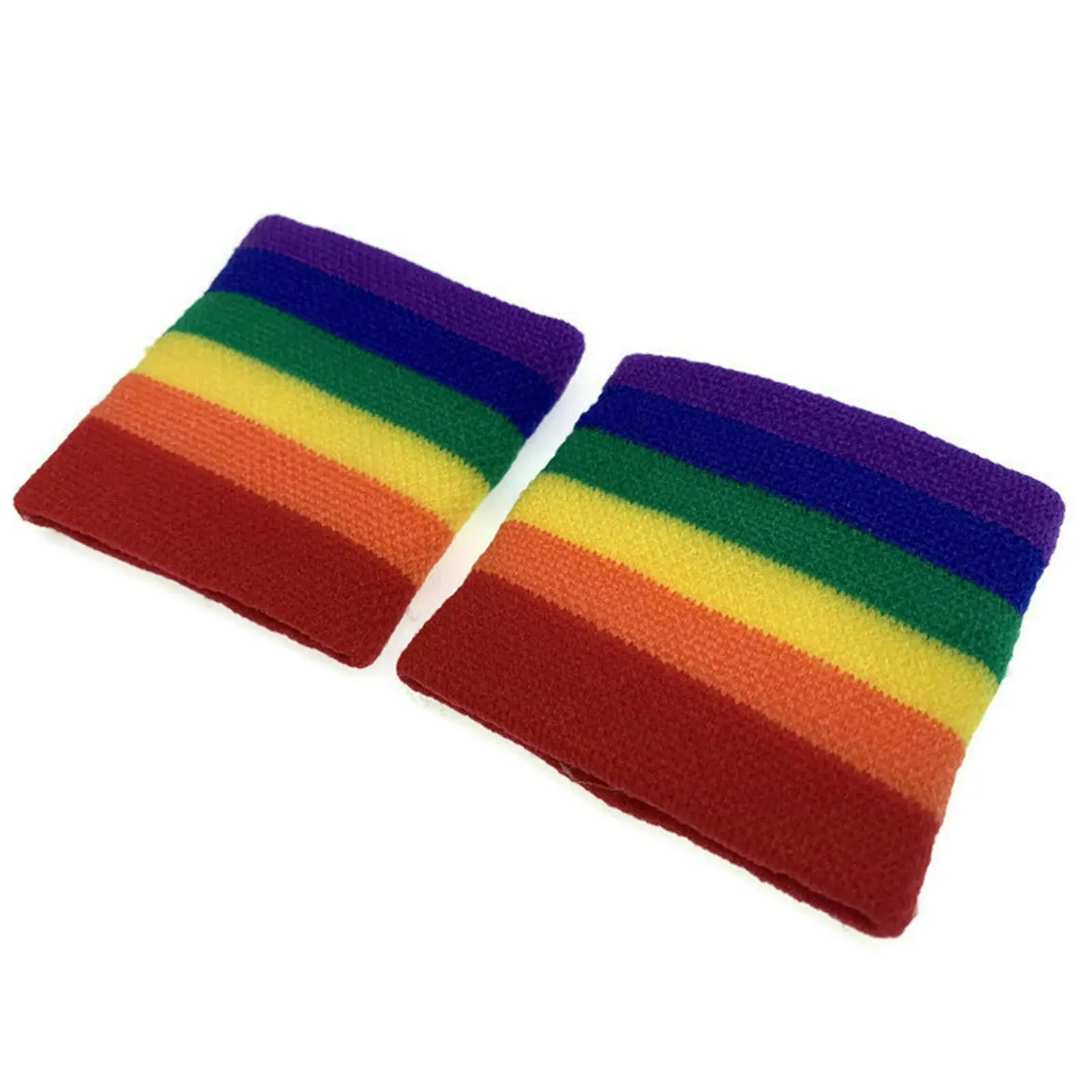 2x RAINBOW WRISTBANDS Gay Lesbian Pride LGBT Mardi Gras Party