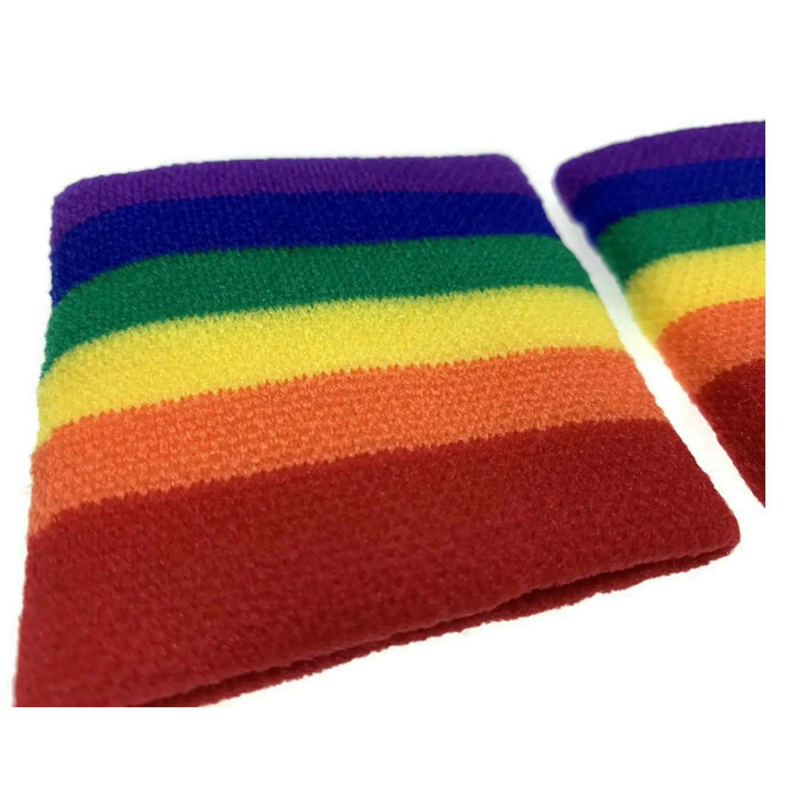 2x RAINBOW WRISTBANDS Gay Lesbian Pride LGBT Mardi Gras Party